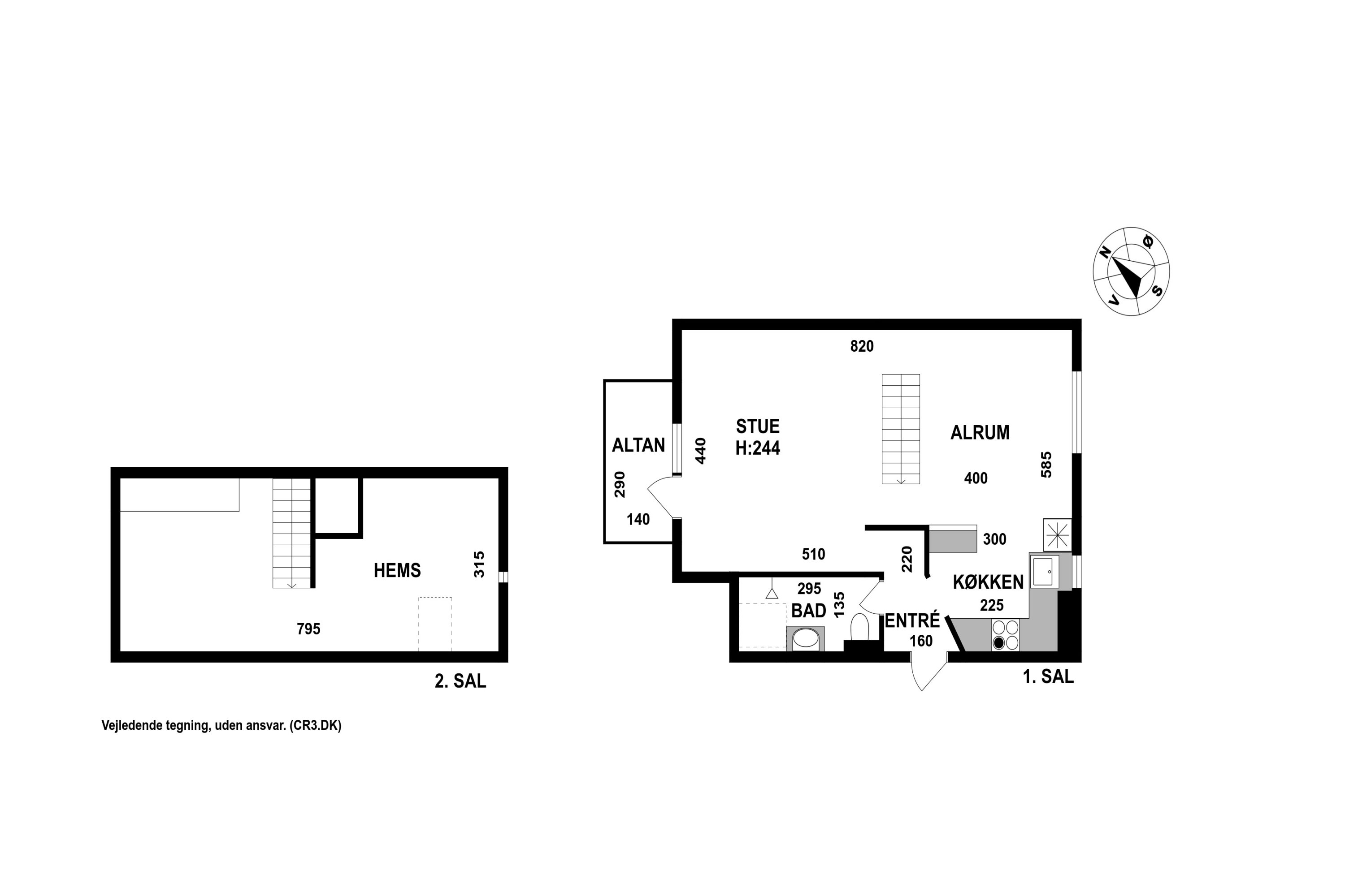Plantegninger billede af Rosenkildevej 21A, 1. th., 3000 Helsingør