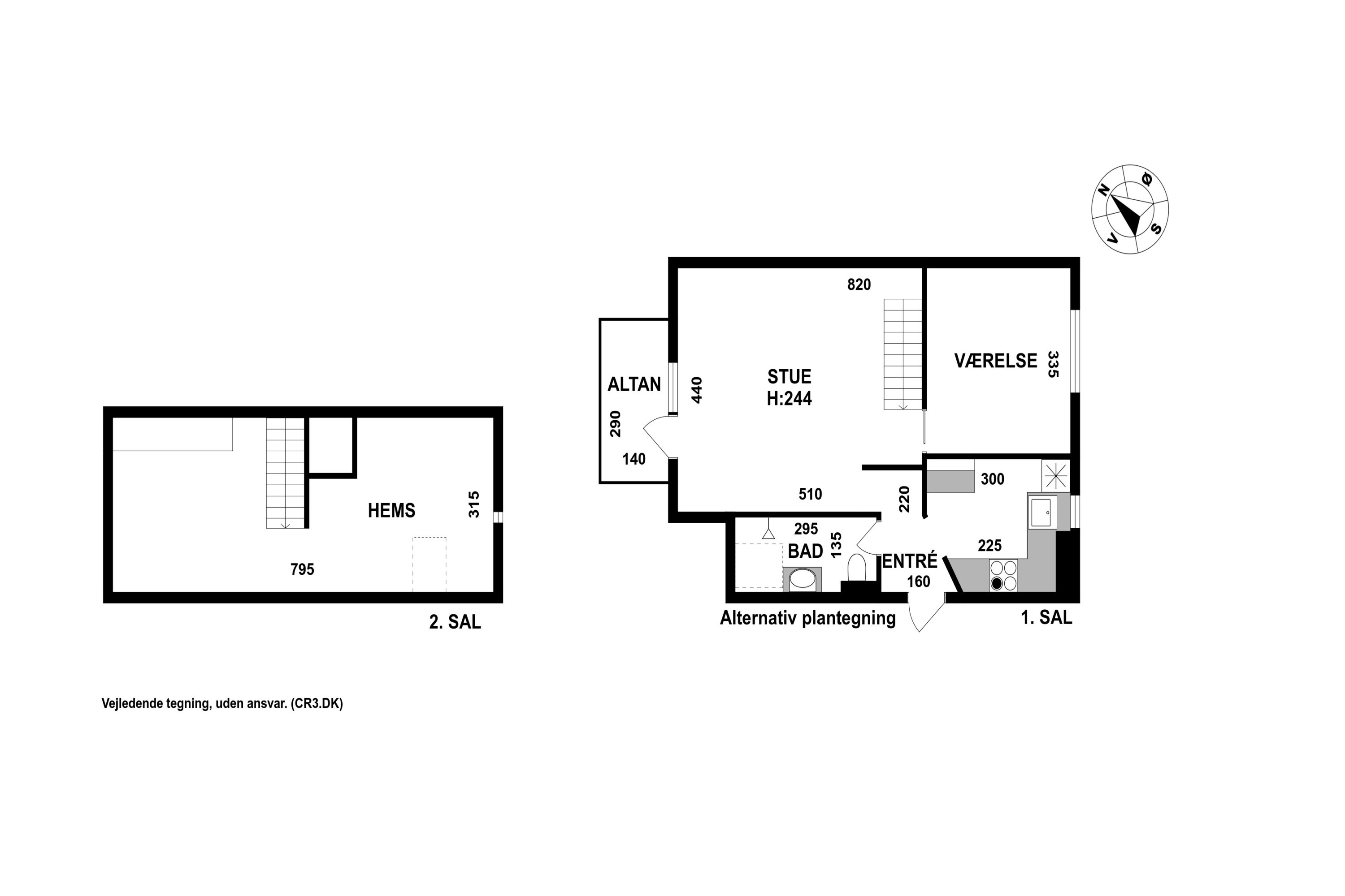 Plantegninger billede af Rosenkildevej 21A, 1. th., 3000 Helsingør