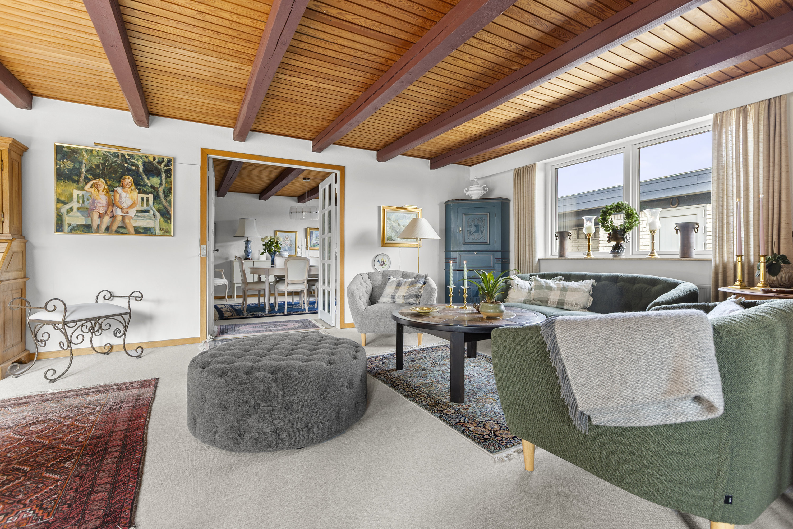 Fremhævet stue billede i fuldskærmstilstand. Billede af Hjorthøjvej 35, 4200 Slagelse