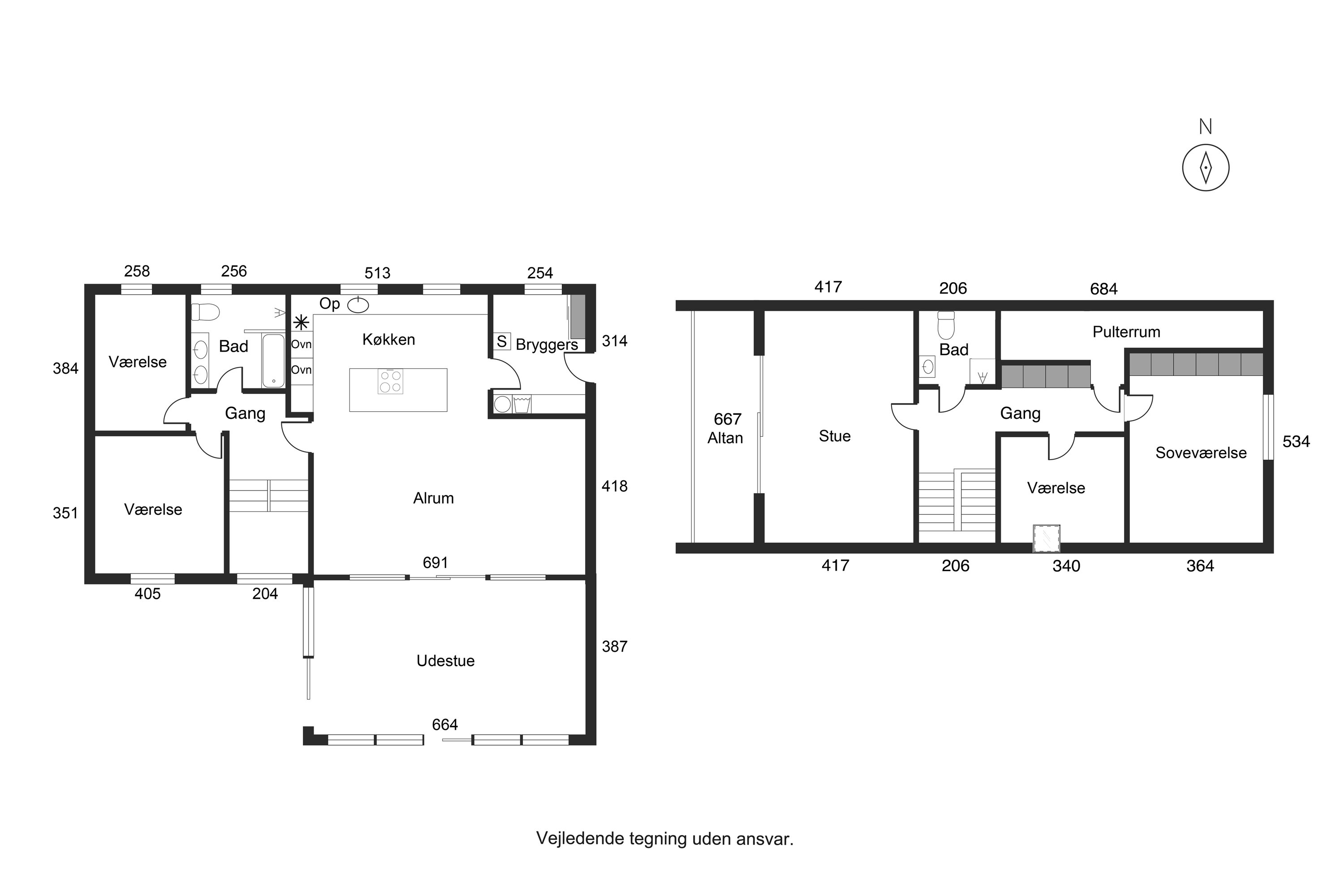 Plantegninger billede af Tornbjerg 45, 8732 Hovedgård