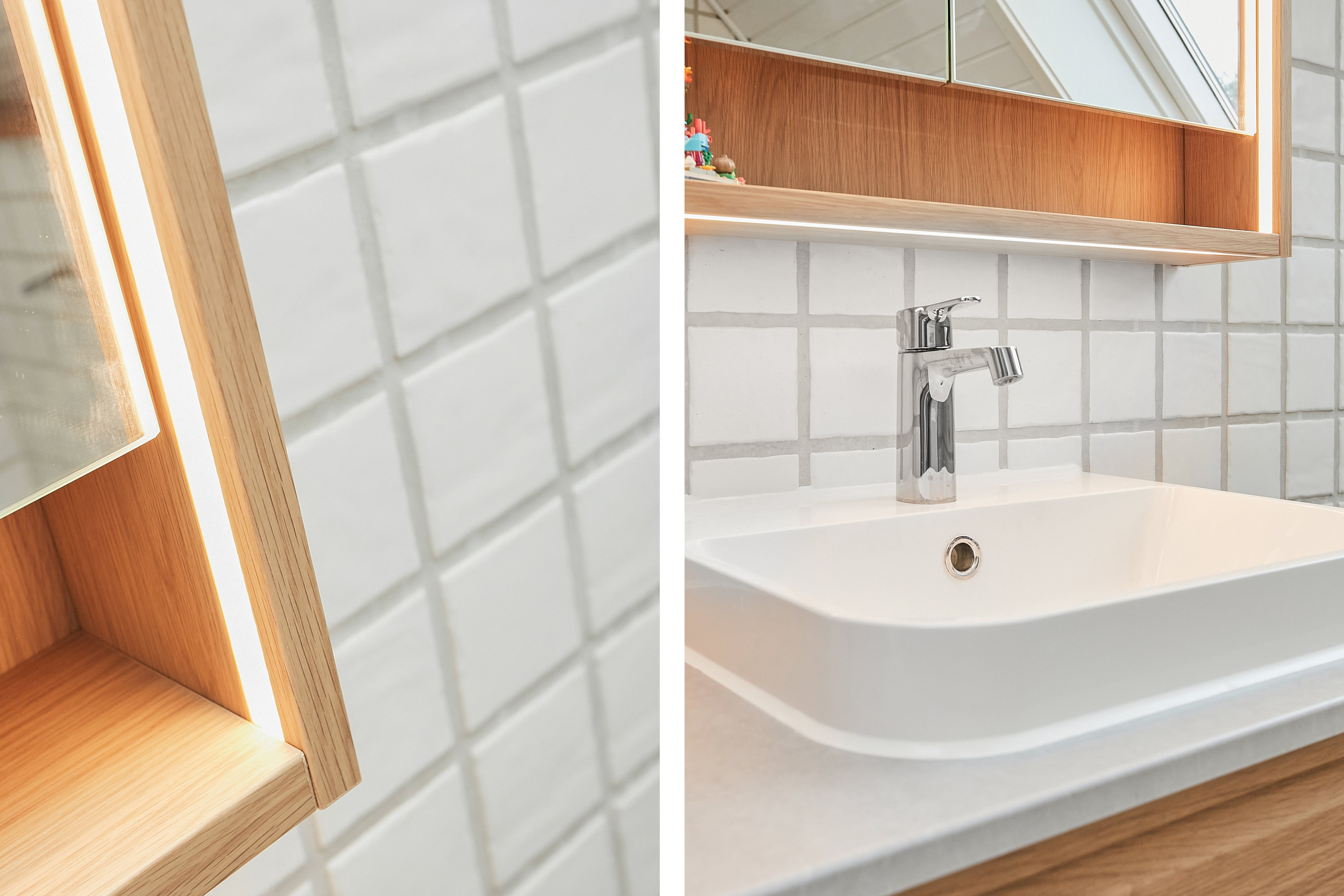 Fremhævet detaljer - badeværelse billede i fuldskærmstilstand. Billede af Tornbjerg 45, 8732 Hovedgård