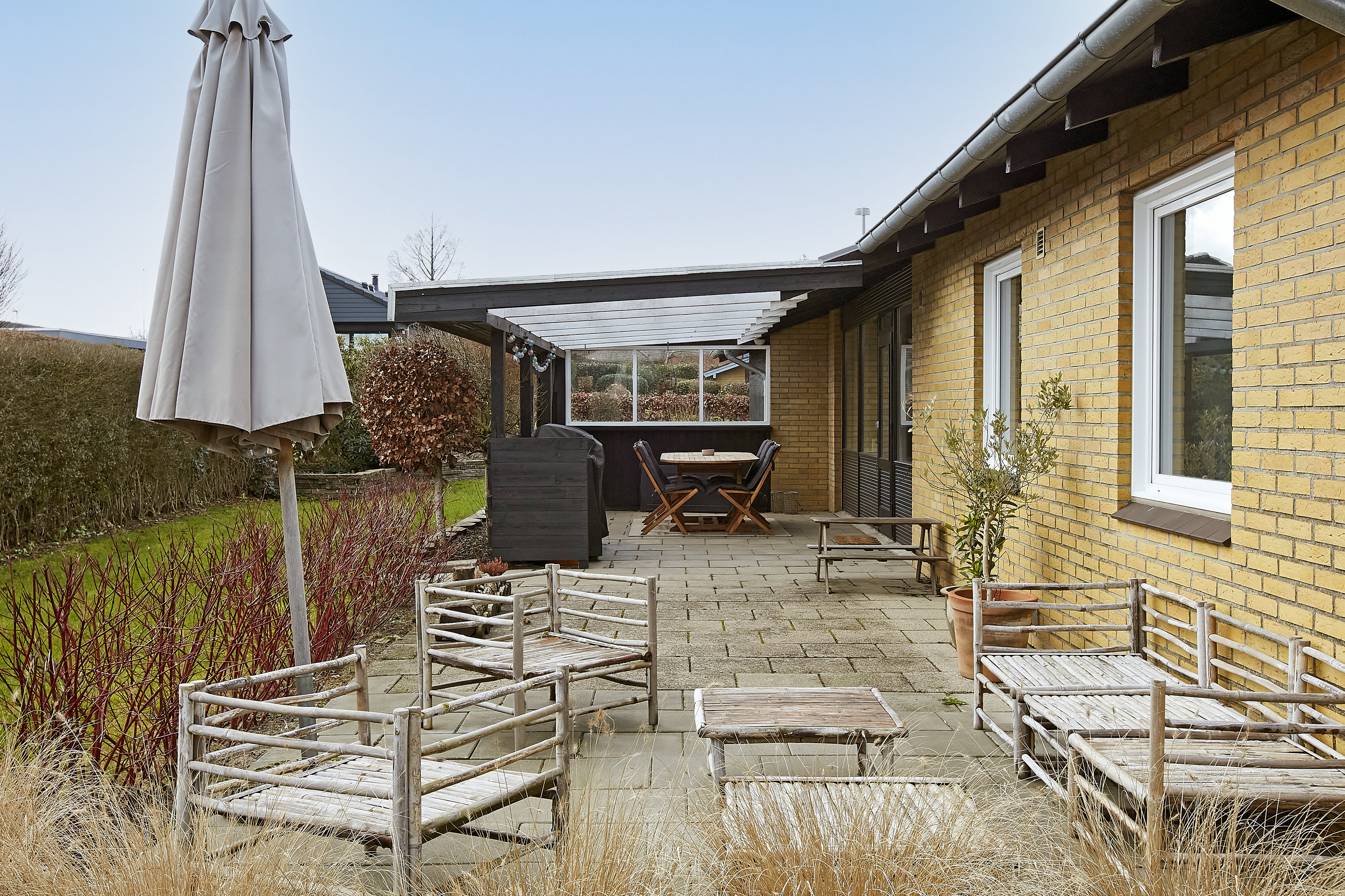 Miniaturebillede 1: terrasse. Billede af Rødkløvervej 13, Tyrsted, 8700 Horsens