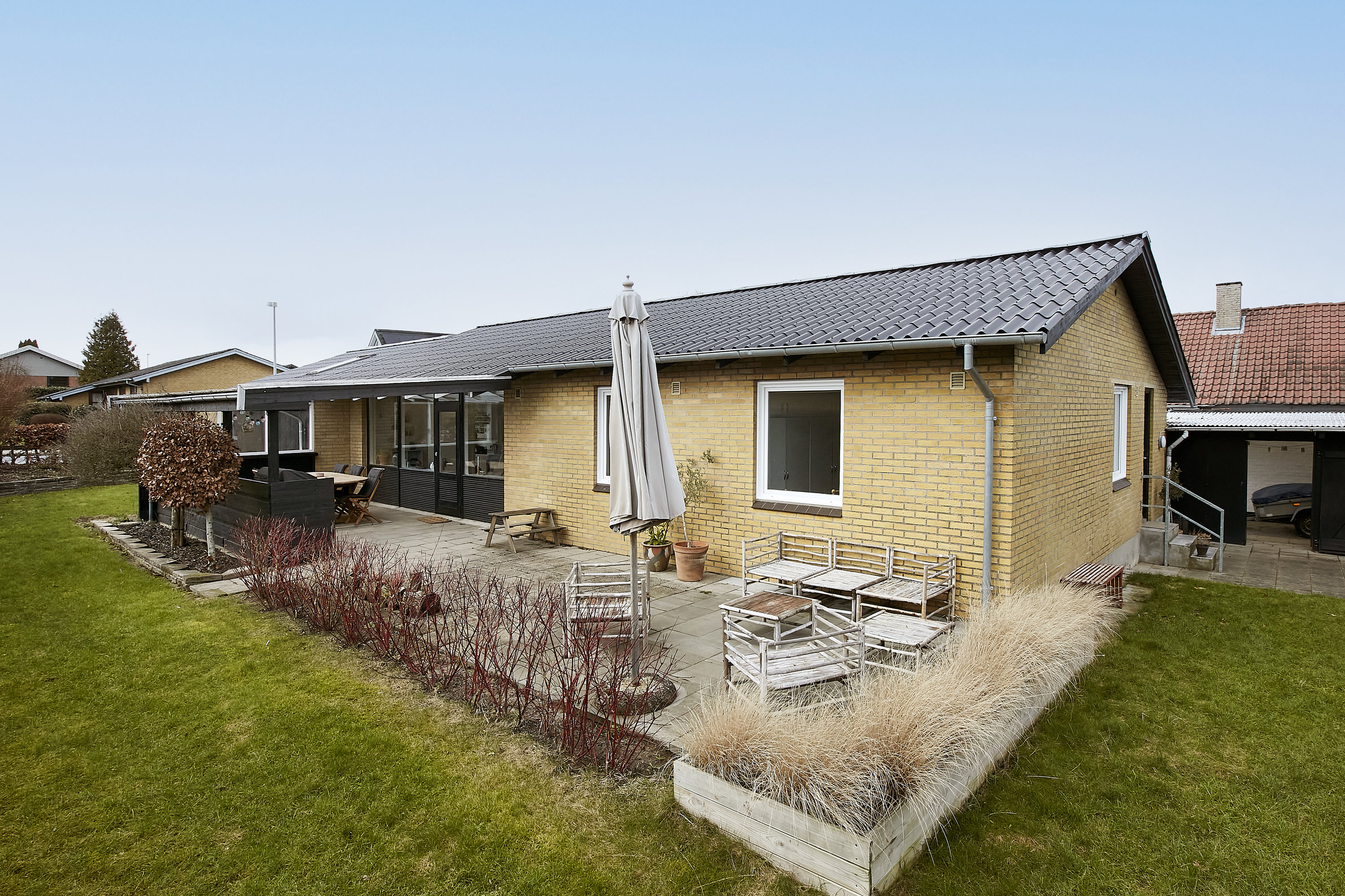 Villa: Terrasse på Rødkløvervej 13, Tyrsted, 8700 Horsens