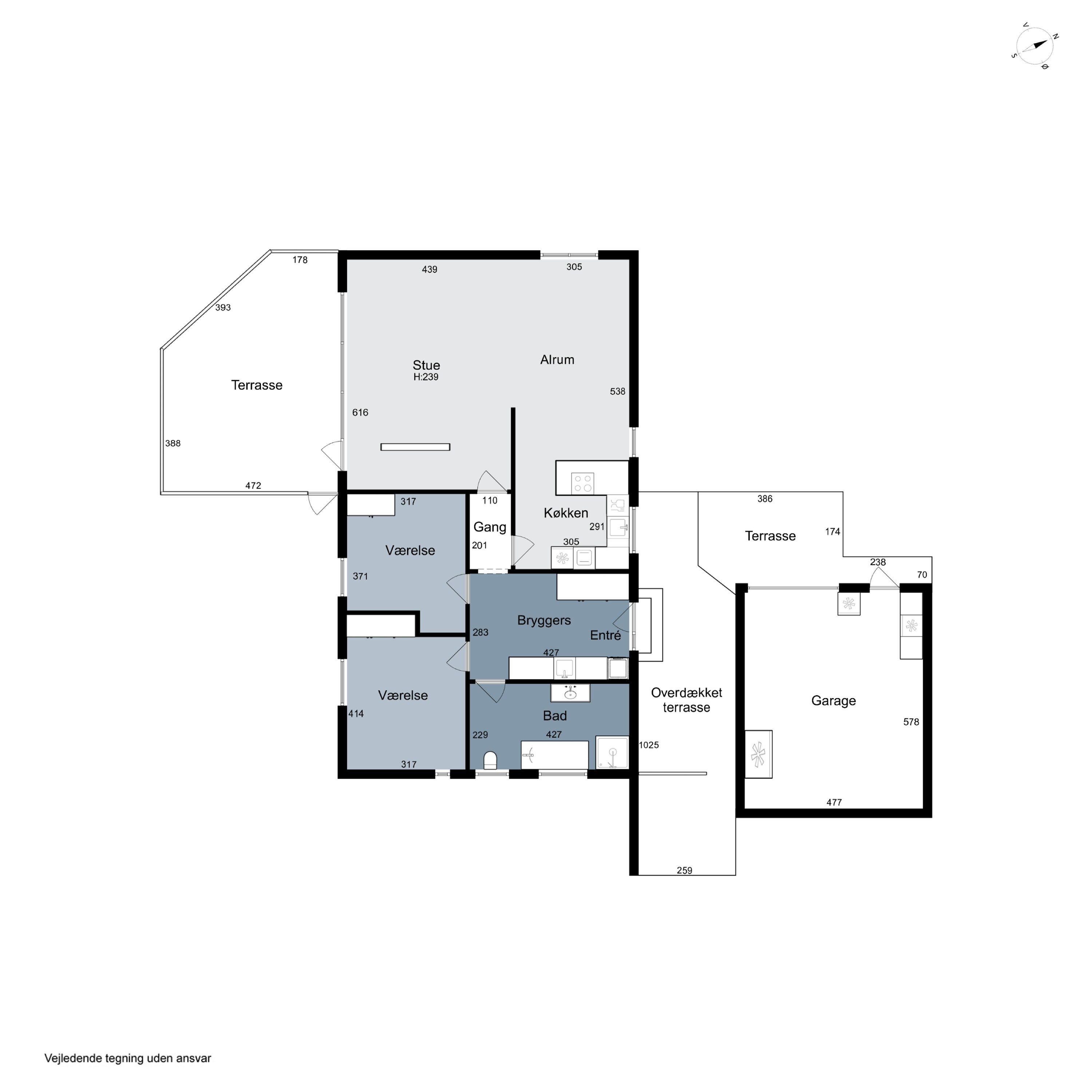 Plantegninger billede af Toftevej 1, 6040 Egtved
