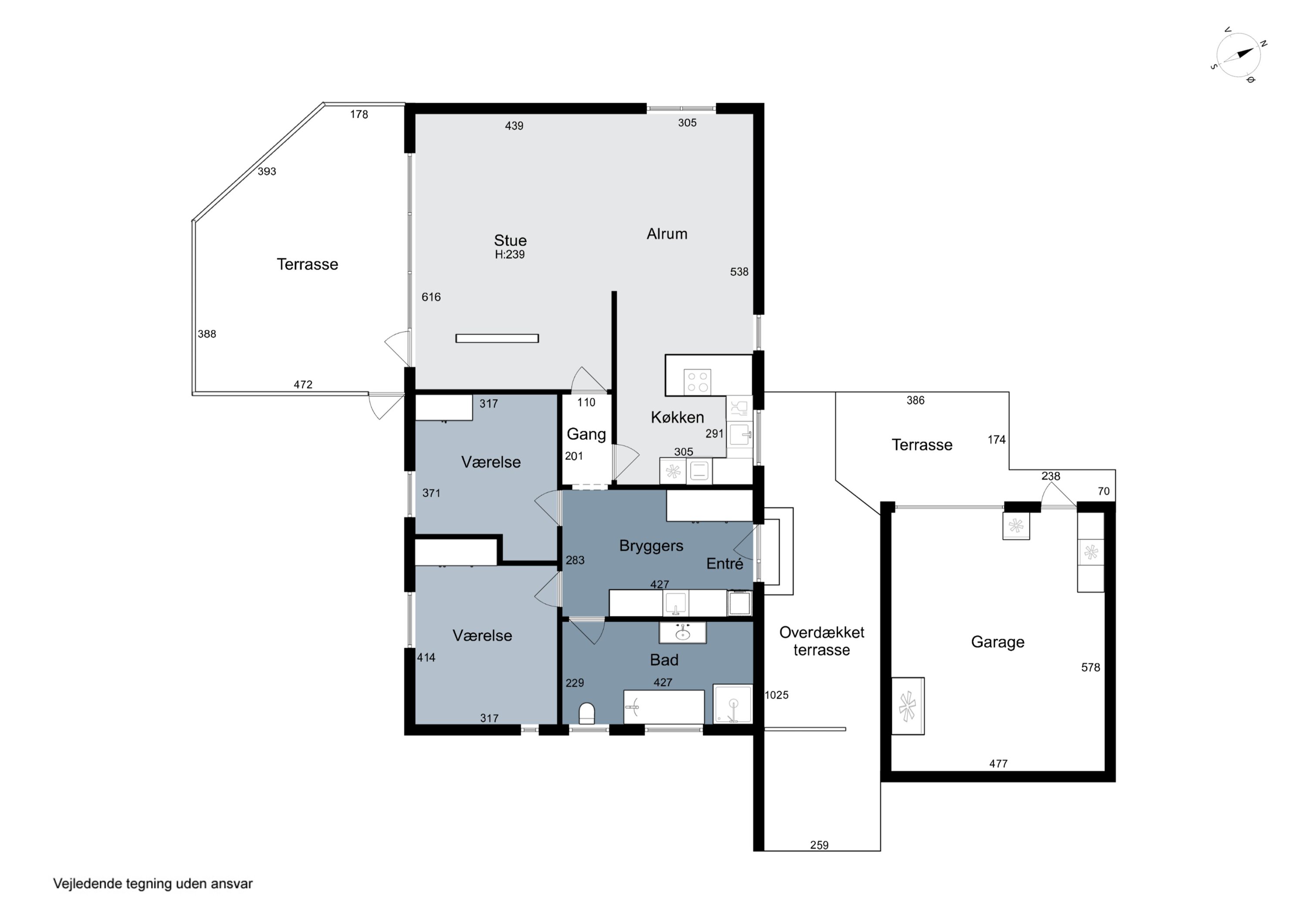 Plantegninger billede af Toftevej 1, 6040 Egtved