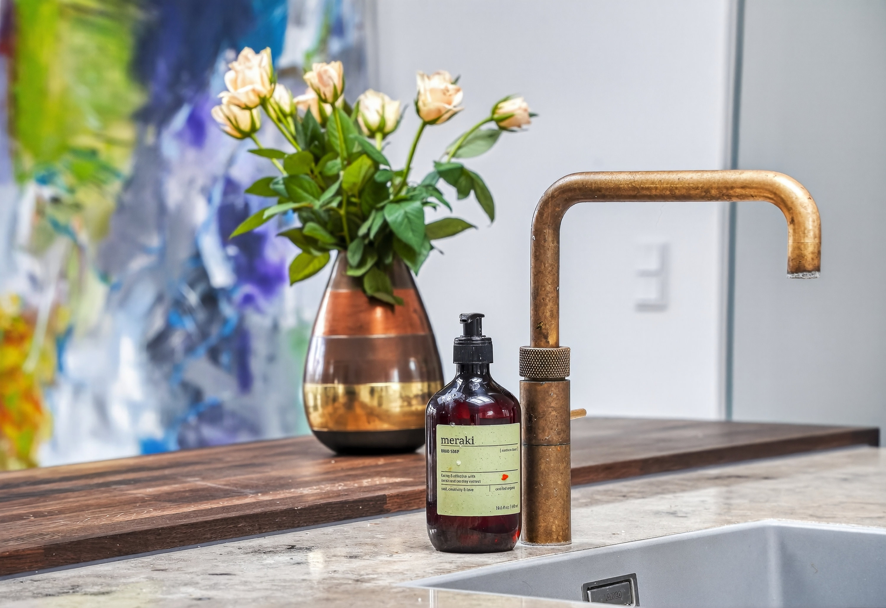 Fremhævet køkken billede i fuldskærmstilstand. Billede af Ellevej 6, 3400 Hillerød