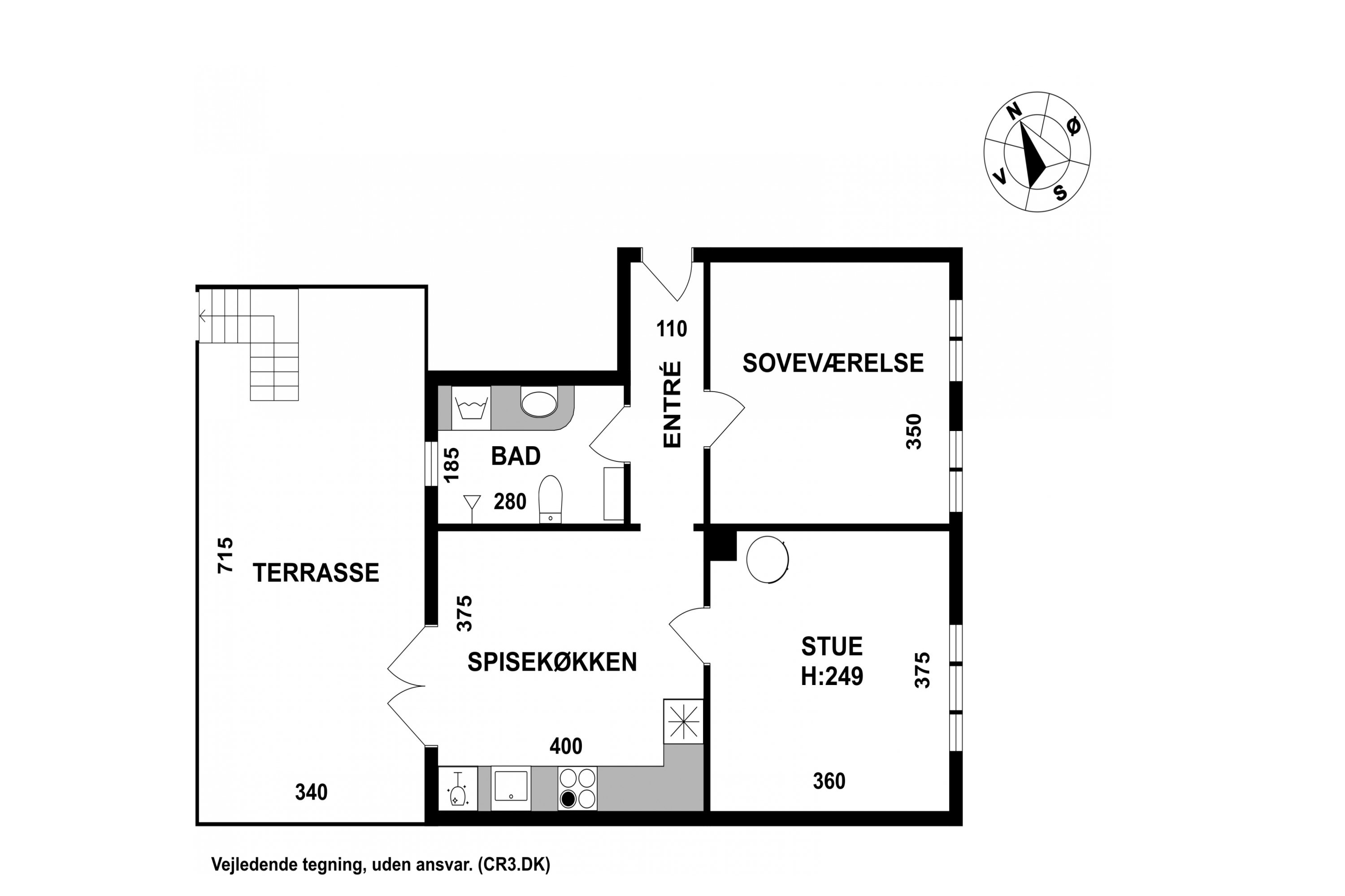 Plantegninger billede af Stubbedamsvej 6, st.. tv., 3000 Helsingør