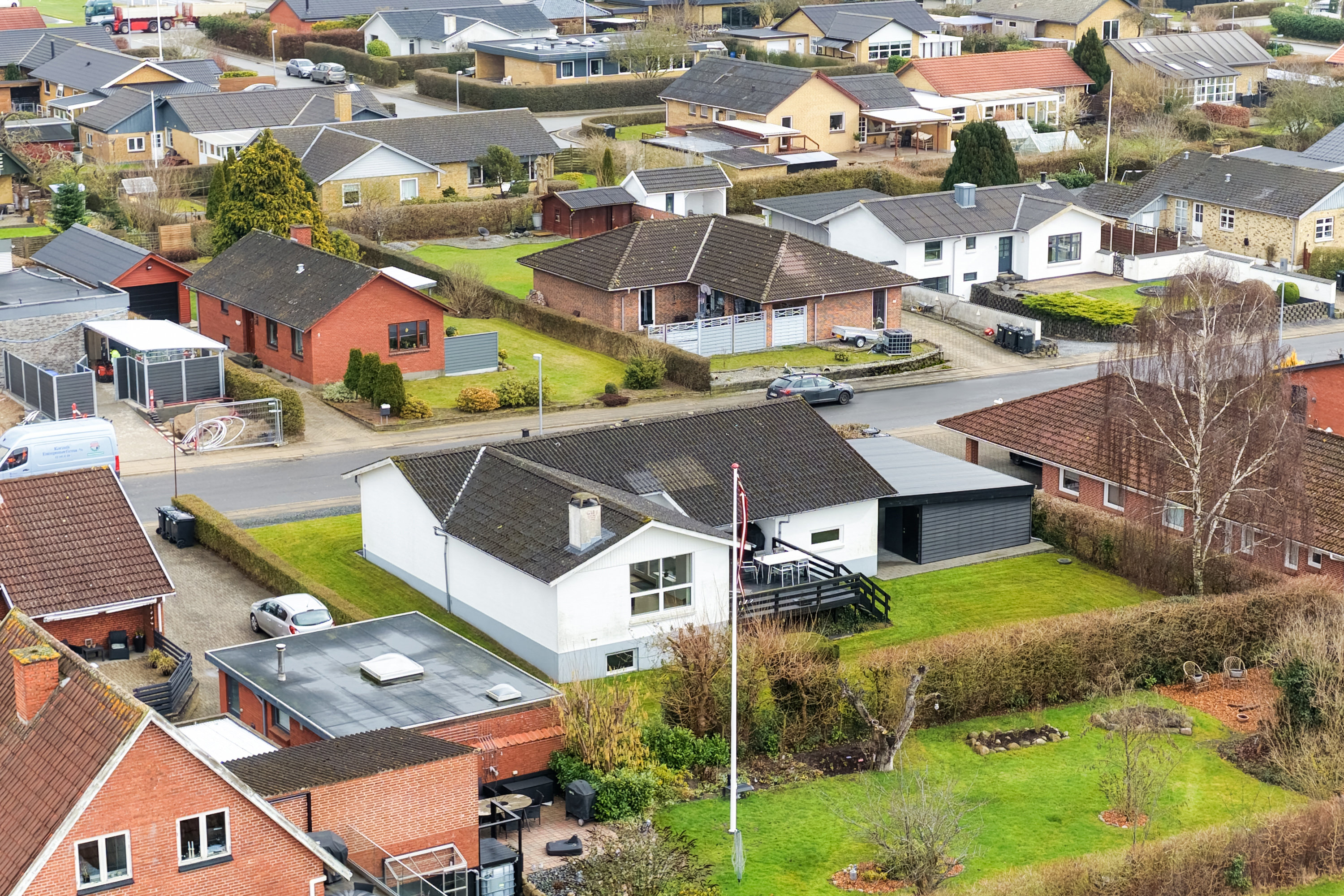 Fremhævet luftfoto billede i fuldskærmstilstand. Billede af Havevej 2, 5500 Middelfart
