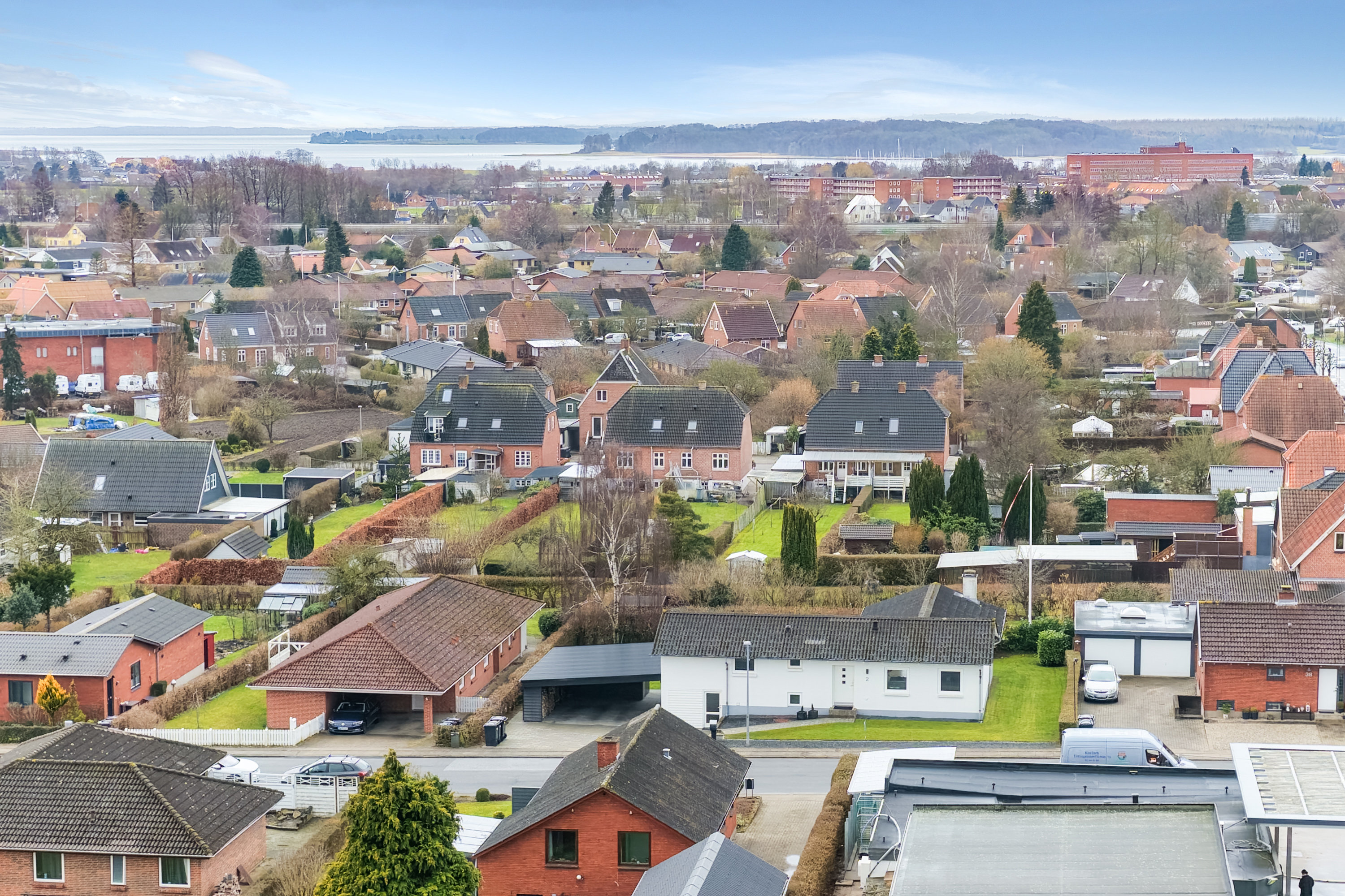 Fremhævet luftfoto billede i fuldskærmstilstand. Billede af Havevej 2, 5500 Middelfart