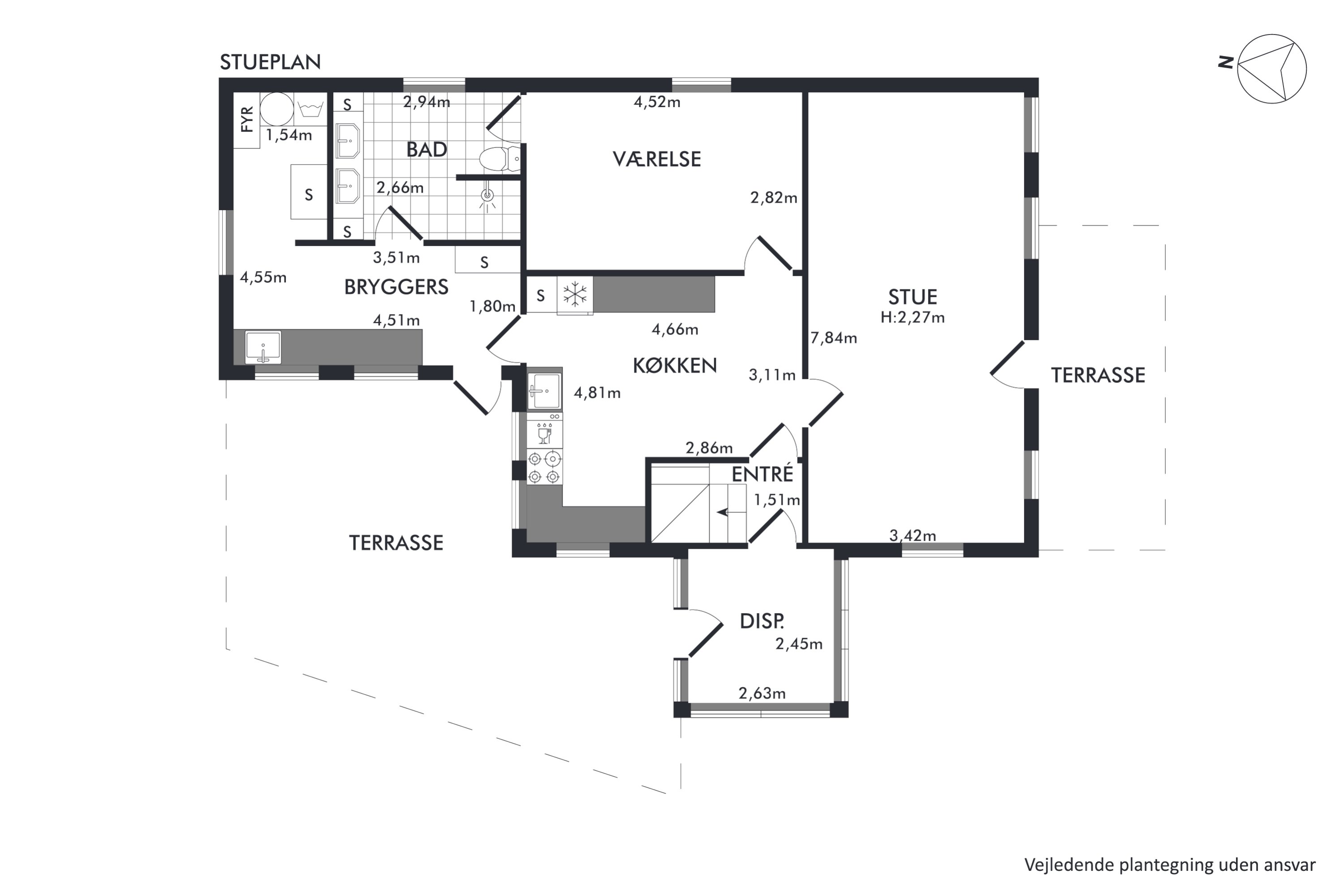 Plantegninger billede af Kærvej 5, 5883 Oure