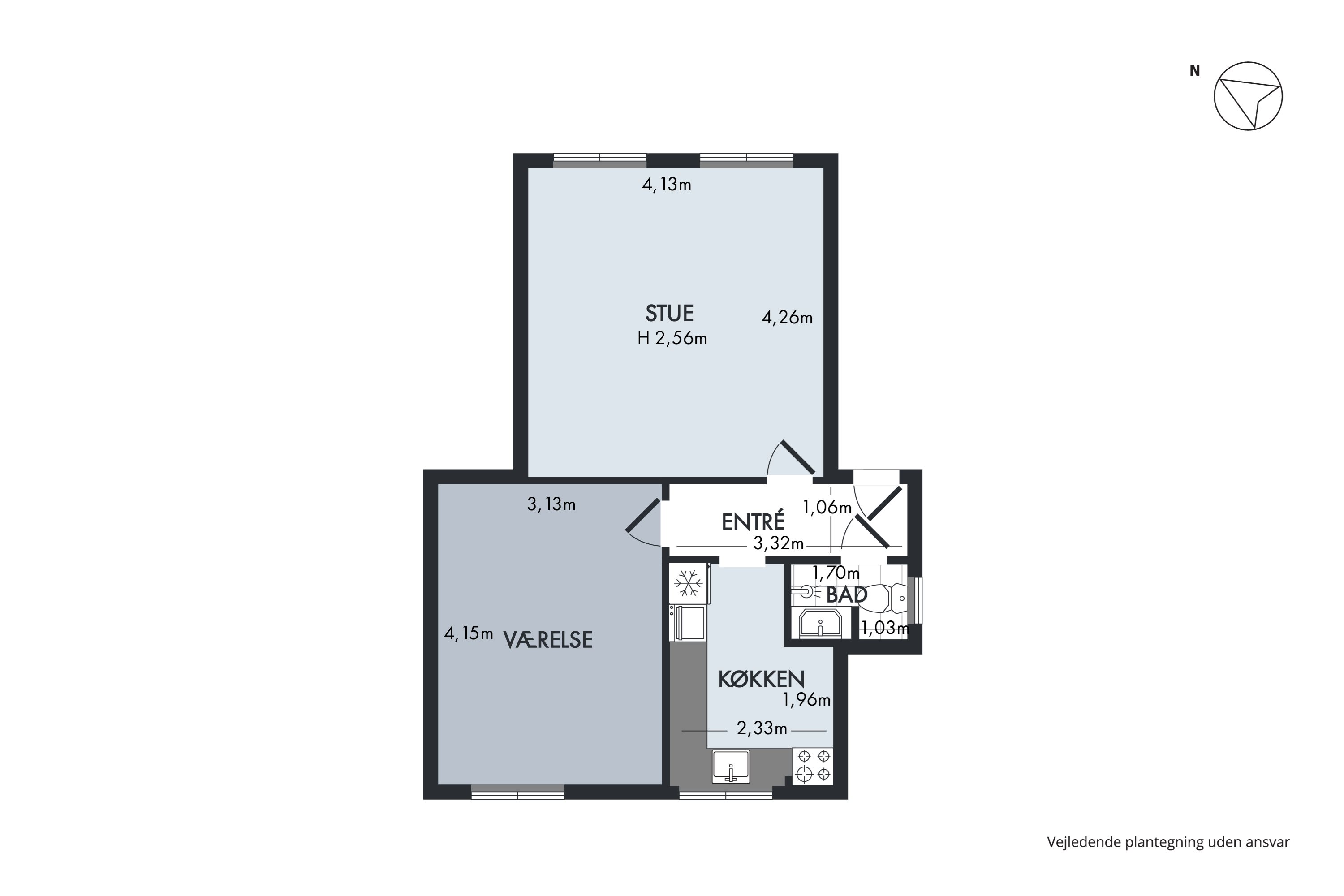 Plantegninger billede af Søvang Alle 27, 1. th., 2770 Kastrup