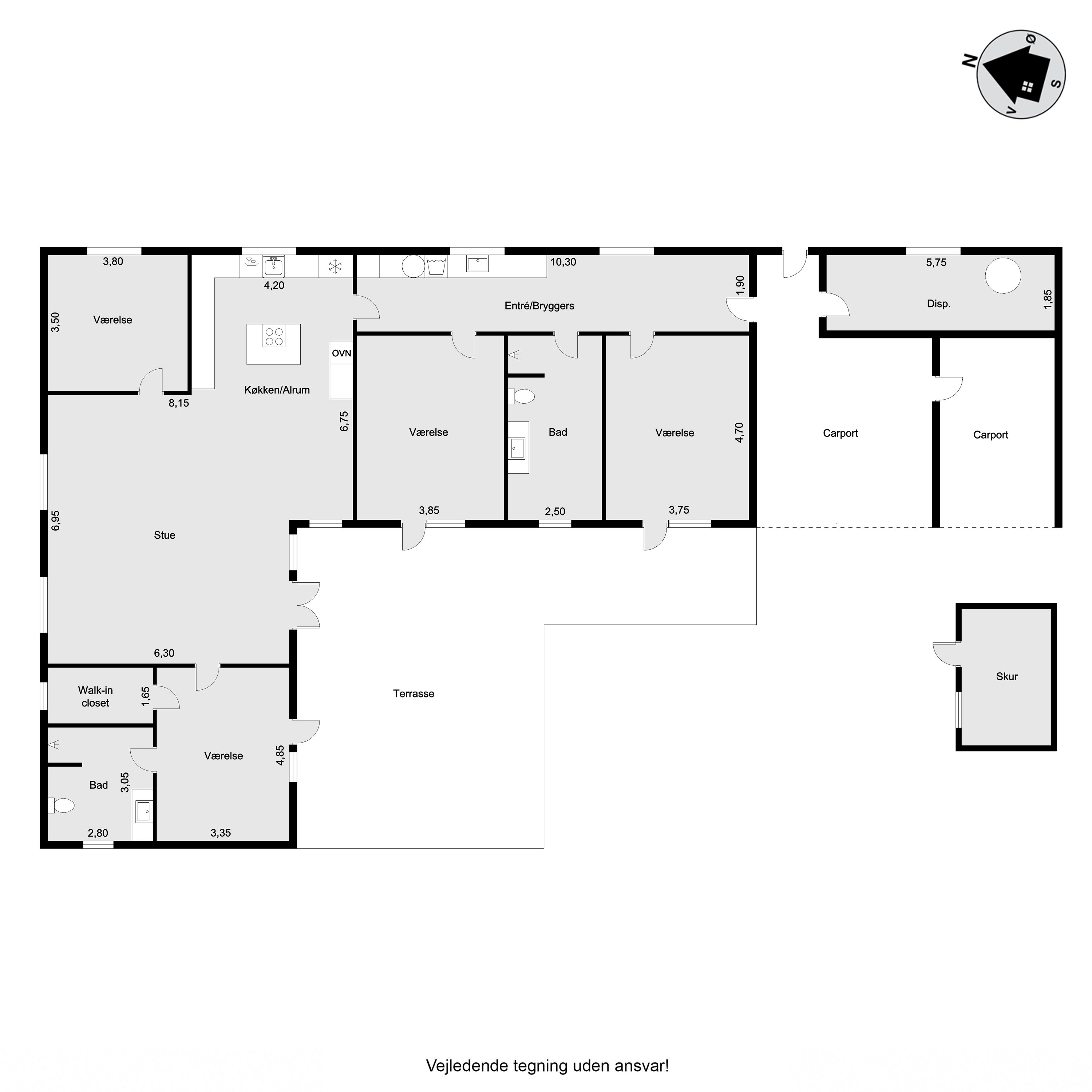 Plantegninger billede af Sitkabakken 2, 3390 Hundested