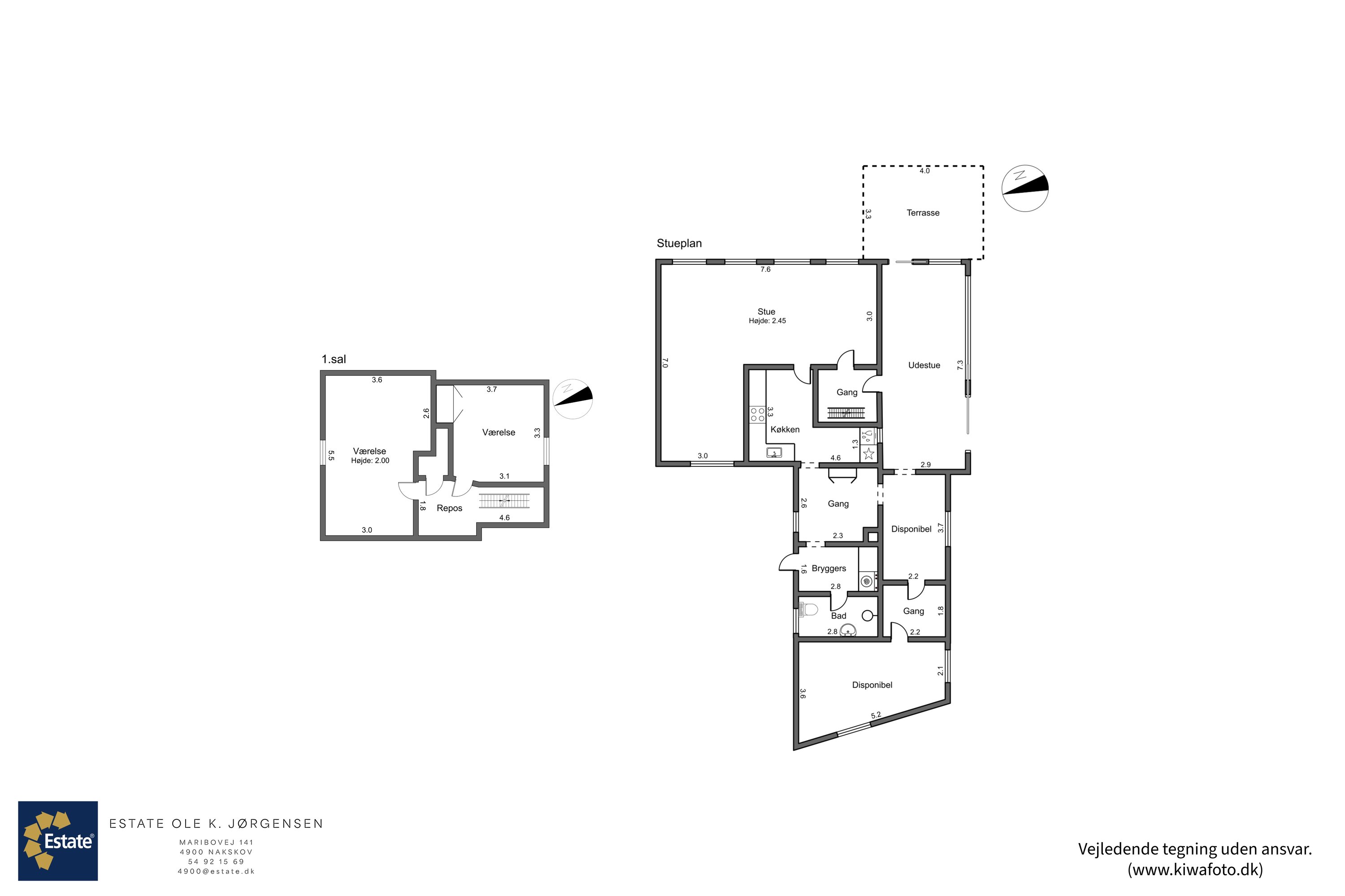 Plantegninger billede af Vestervej 8, 4983 Dannemare