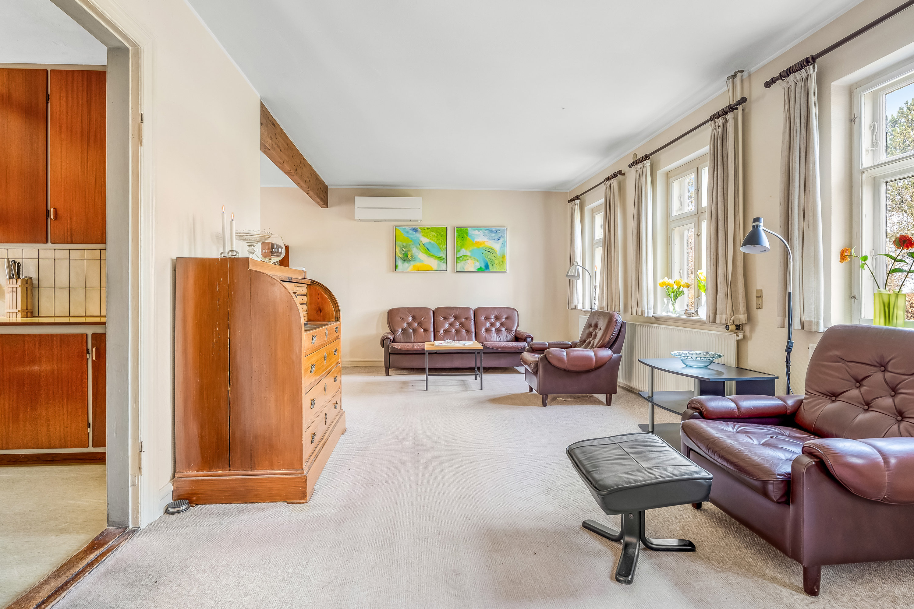 Fremhævet stue billede i fuldskærmstilstand. Billede af Vestervej 8, 4983 Dannemare