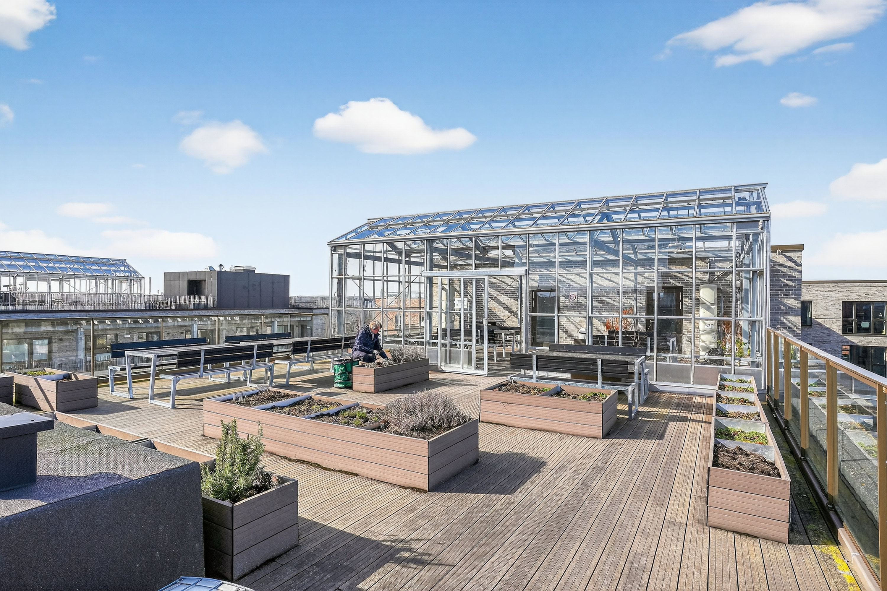 Fremhævet terrasse billede i fuldskærmstilstand. Billede af Ingrid Marievej 20, 6. th., 2500 Valby