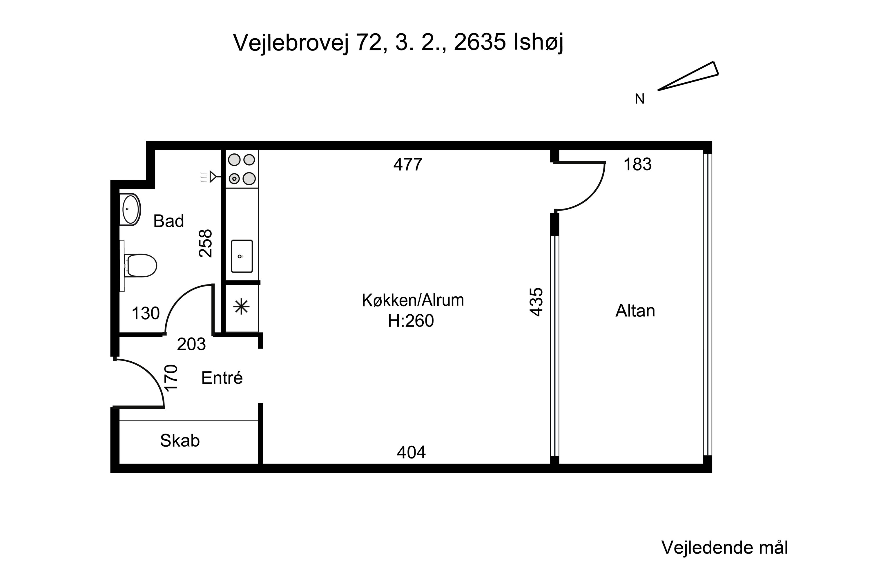 Plantegninger billede af Vejlebrovej 72, 3. 2., 2635 Ishøj