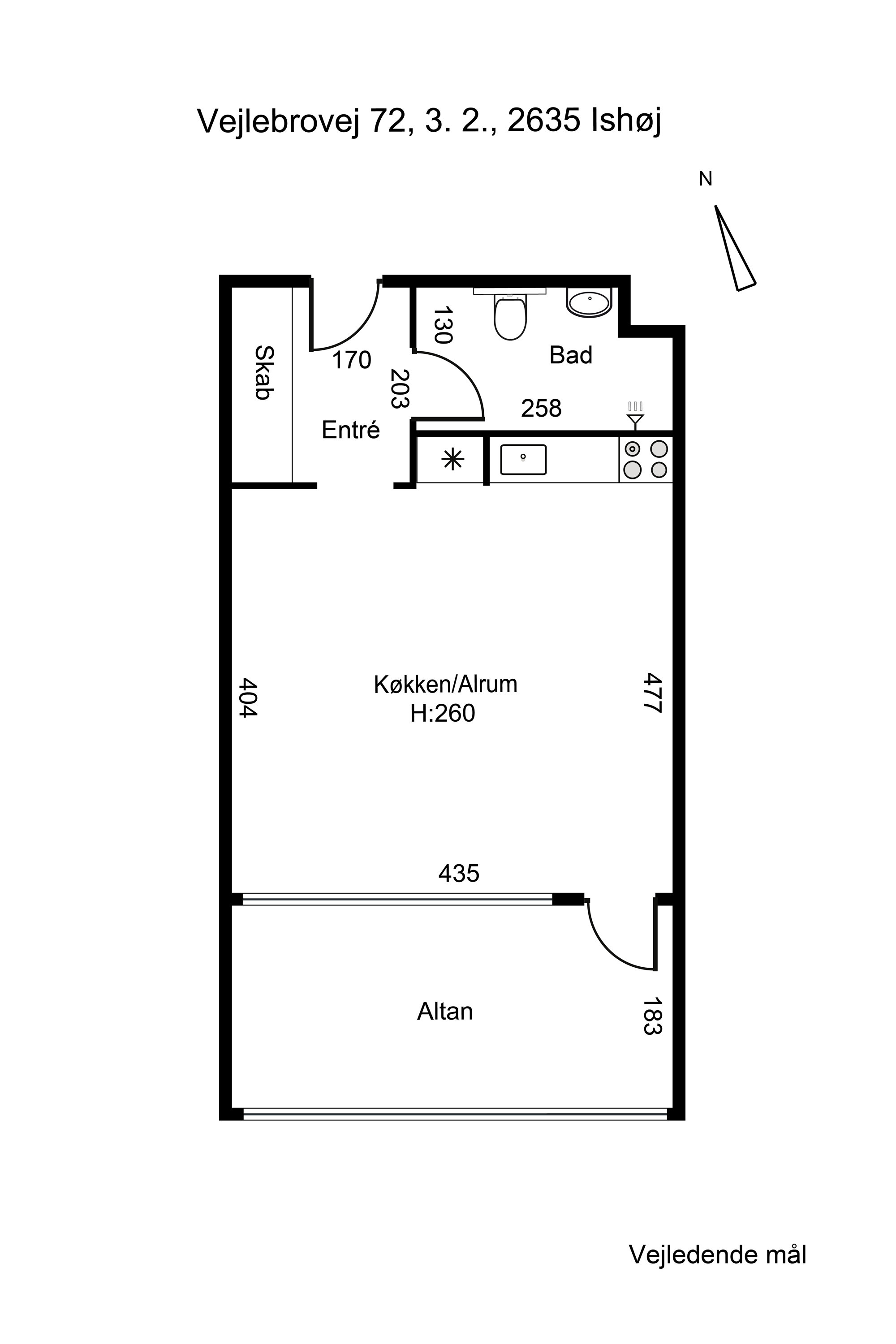 Plantegninger billede af Vejlebrovej 72, 3. 2., 2635 Ishøj