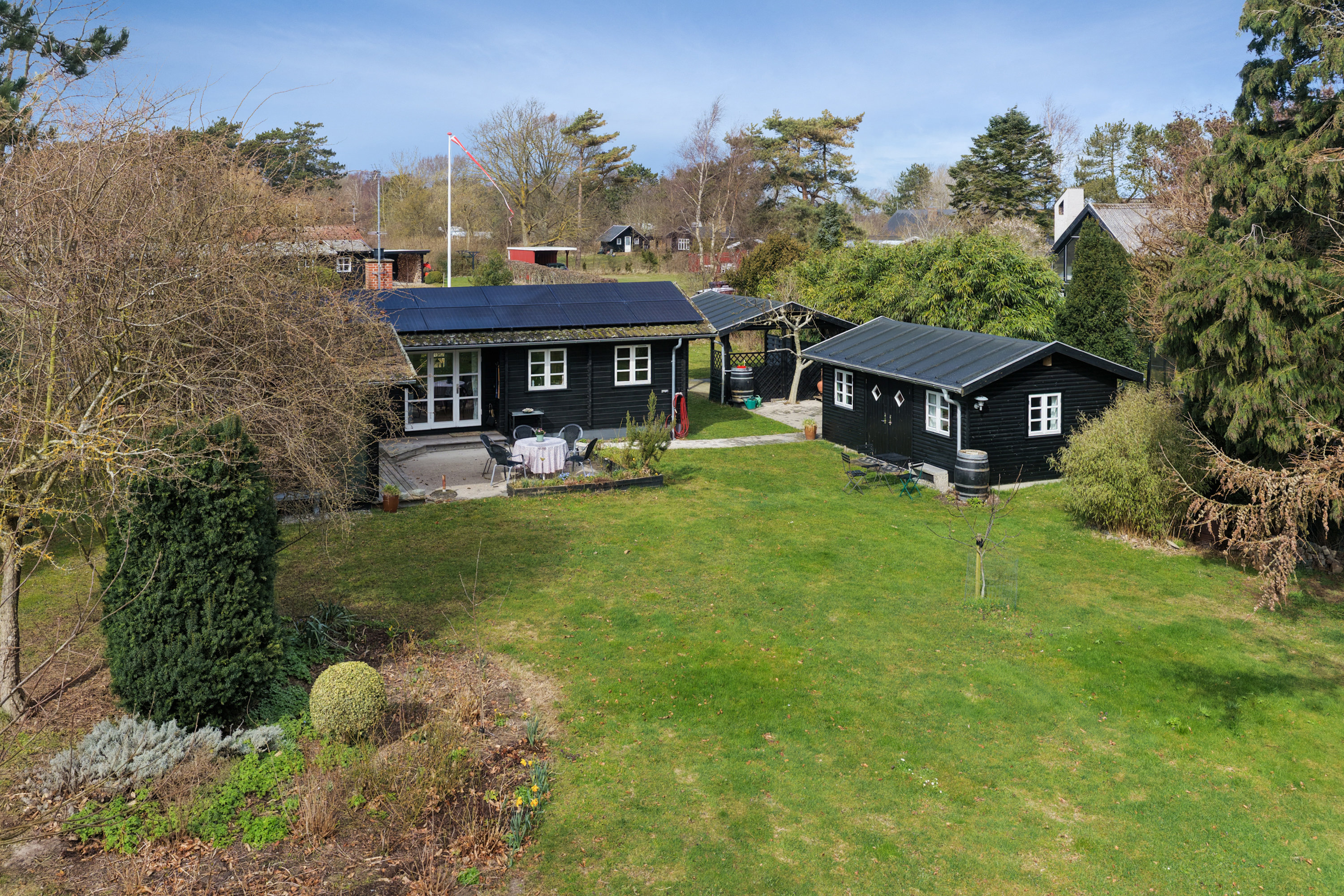 Fremhævet luftfoto billede i fuldskærmstilstand. Billede af Alpehau 35, Nordskov, 5390 Martofte