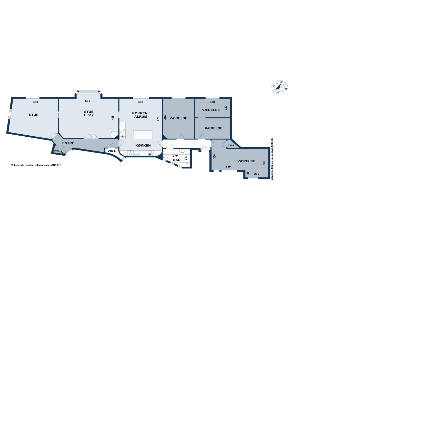 Plantegninger billede af Sankt Jakobs Plads 6, 2. th., 2100 København Ø