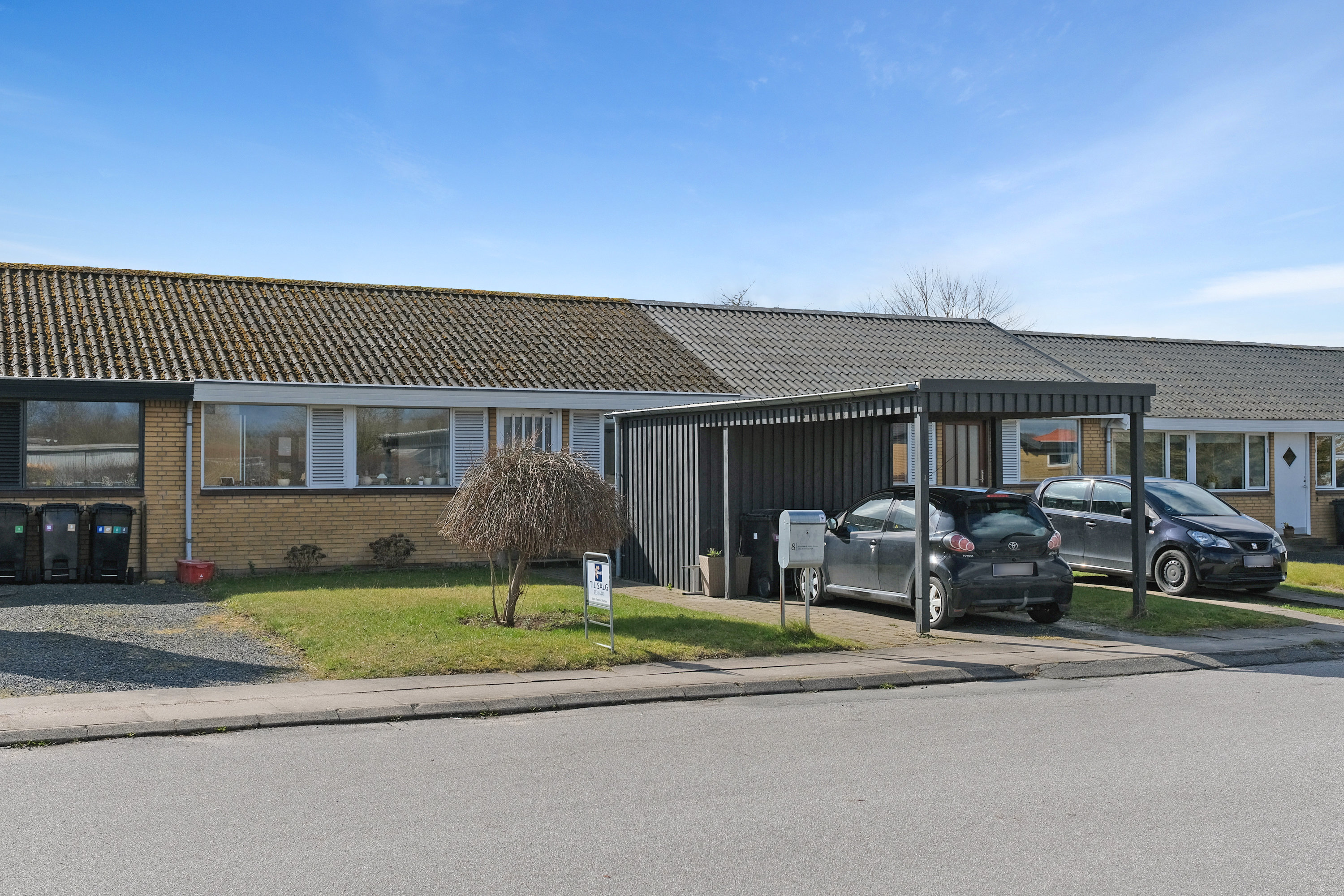 Rækkehus: Facade på Majsvej 8, 5800 Nyborg