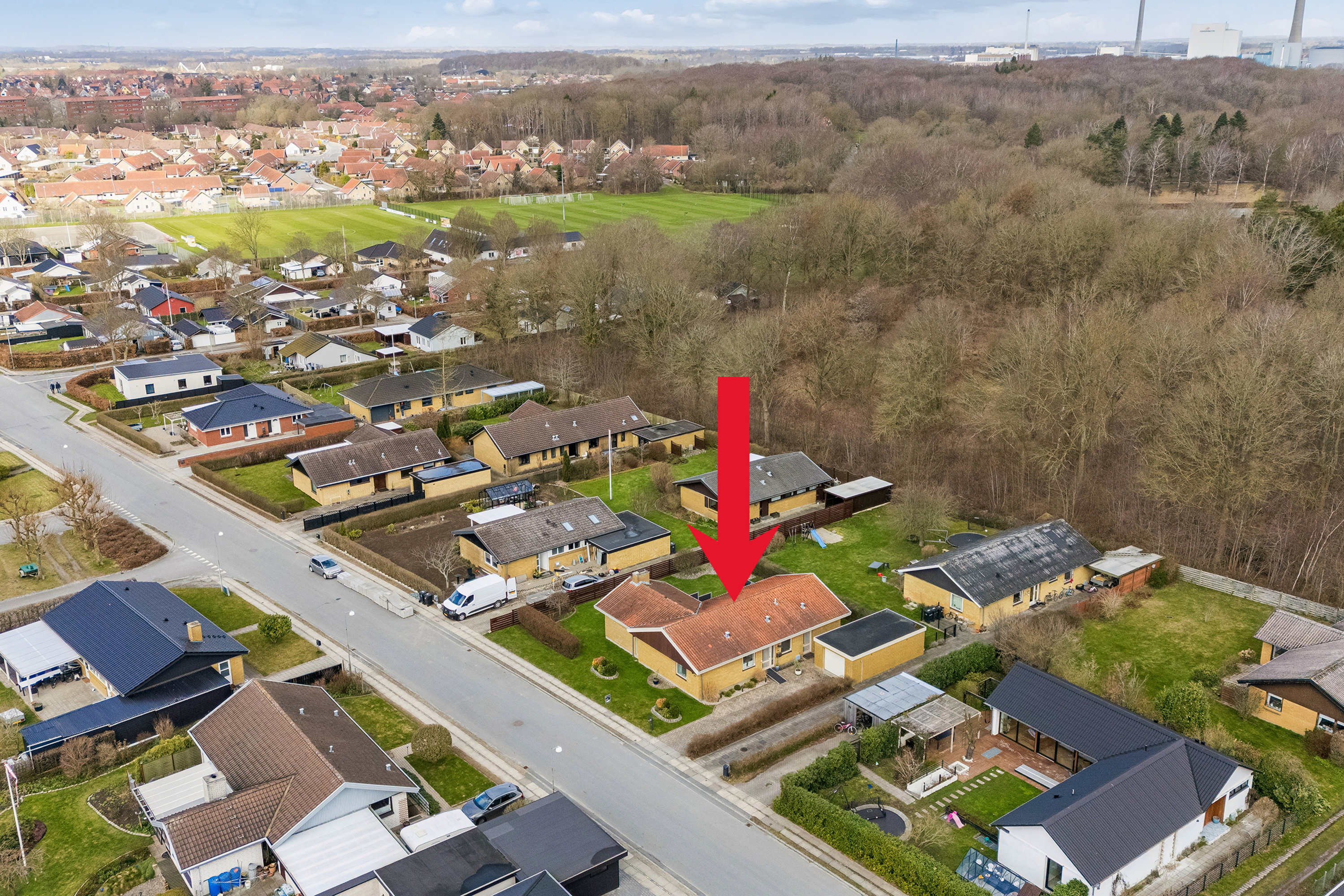 Miniaturebillede 2: luftfoto. Billede af Døckerslundsvej 174, 5000 Odense C