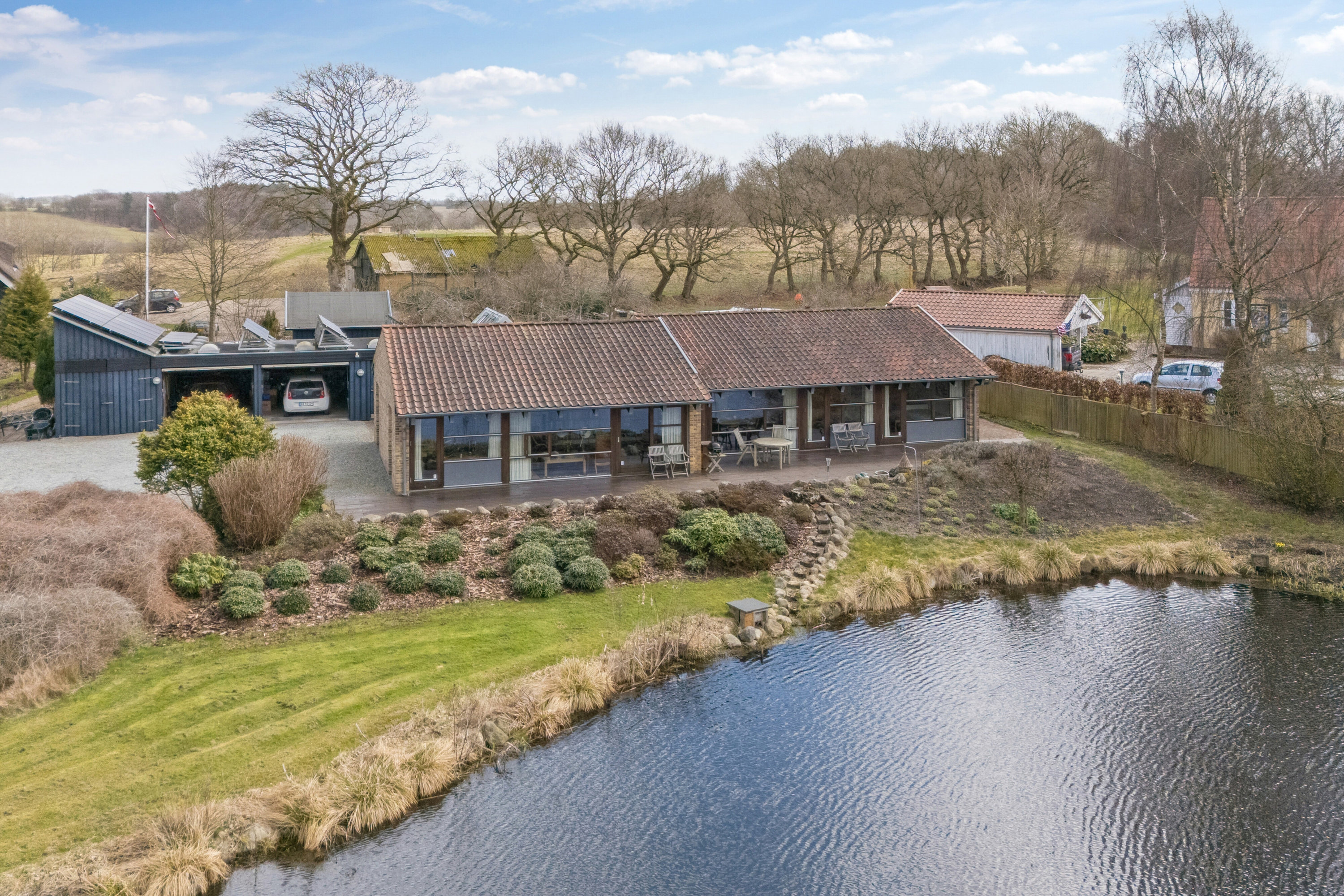 Villa: Luftfoto på Syrenhaven 20, 6040 Egtved