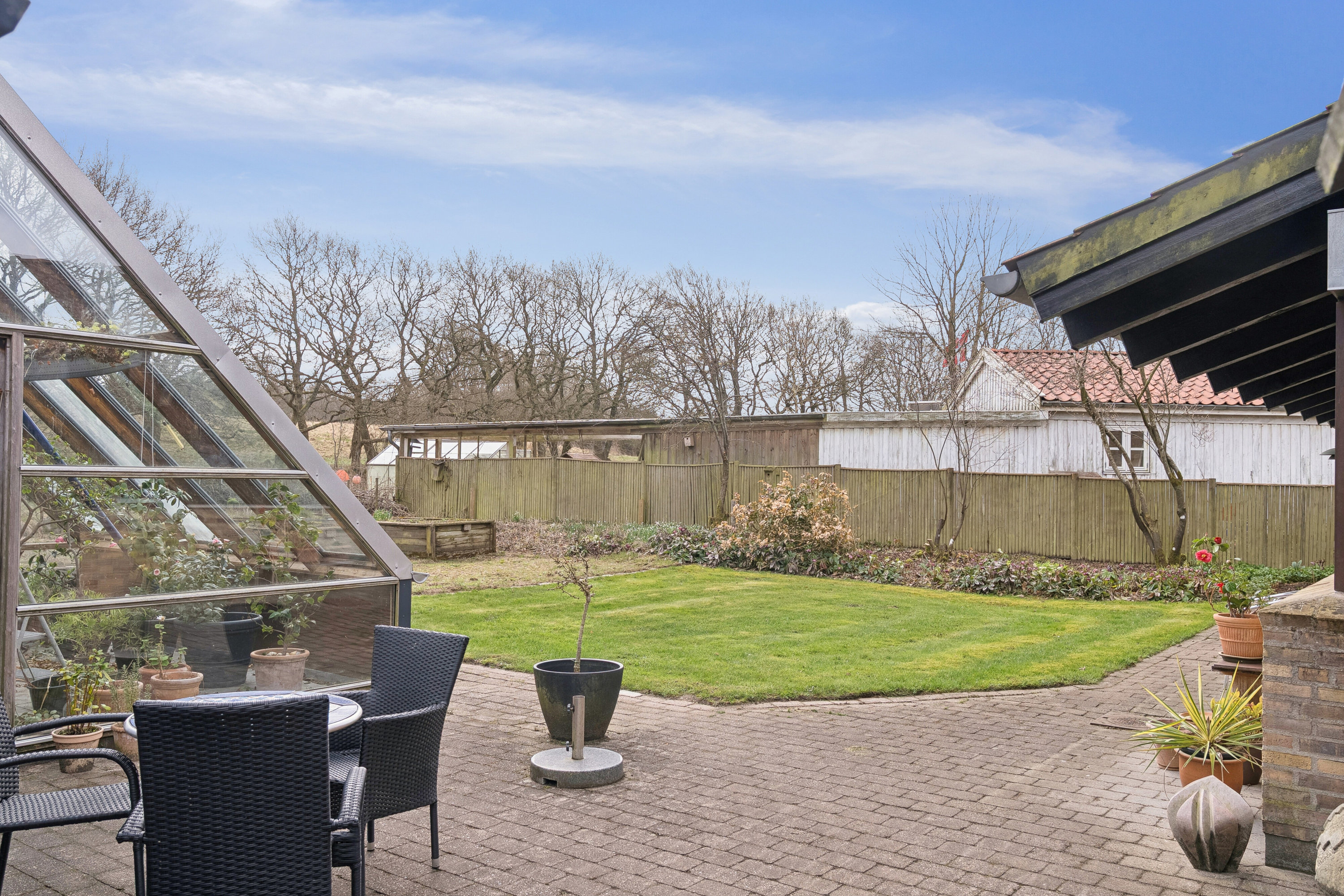 Fremhævet terrasse billede i fuldskærmstilstand. Billede af Syrenhaven 20, 6040 Egtved