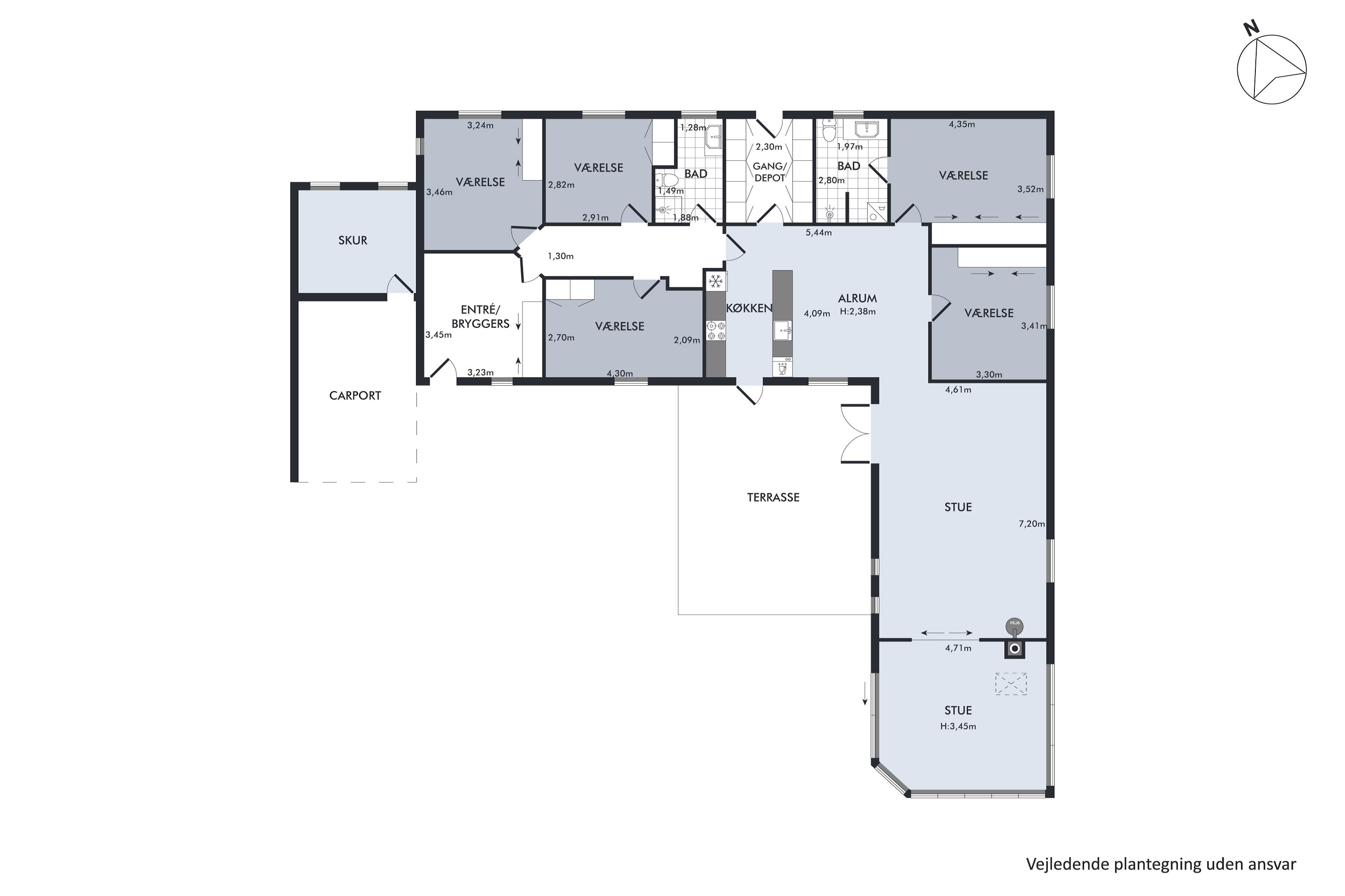 Plantegninger billede af Rørkærvej 50, 8722 Hedensted
