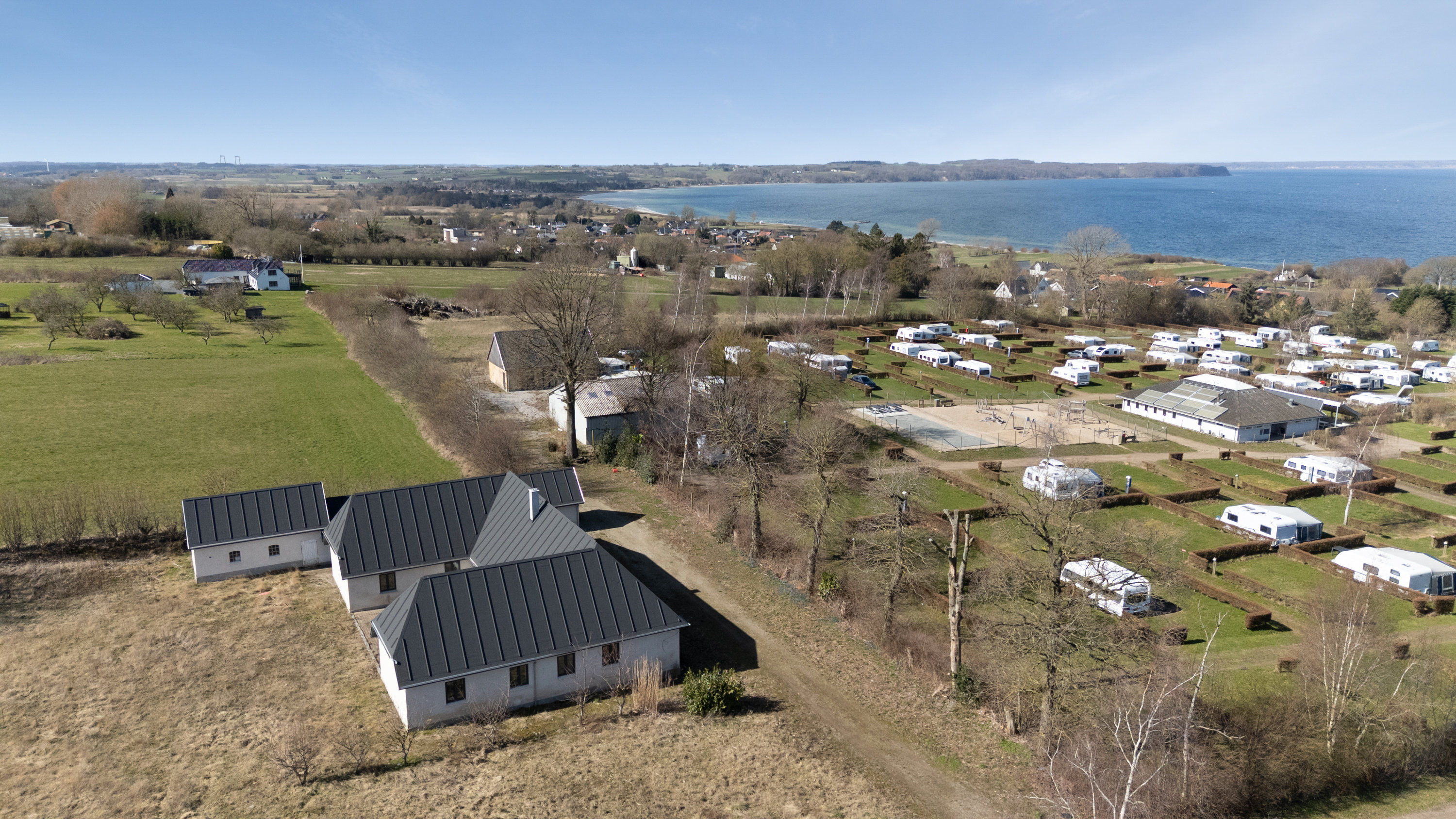 Villa: Udsigt på Kystvejen 1A, Baaring Mark, 5466 Asperup