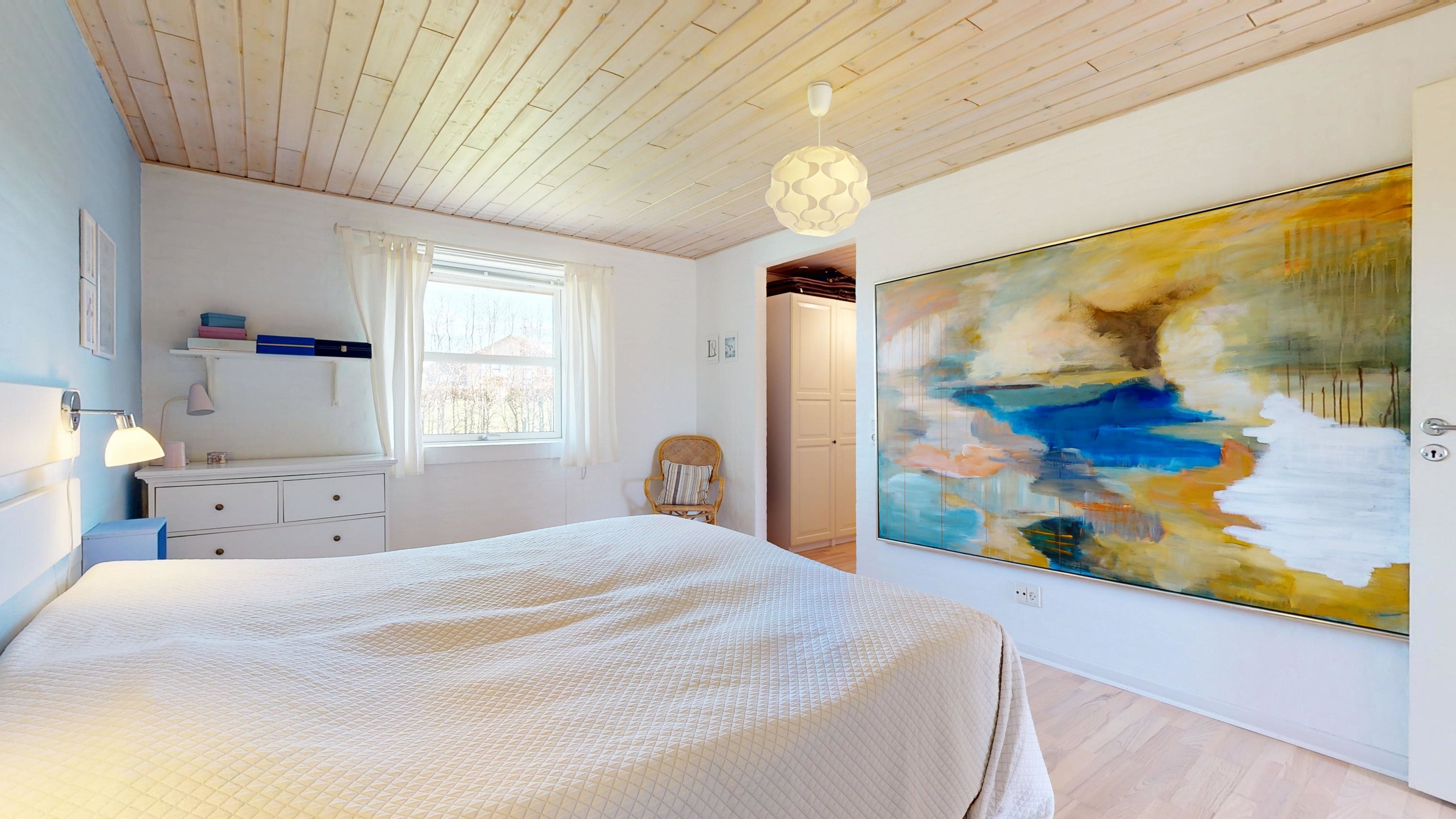 Fremhævet soveværelse billede i fuldskærmstilstand. Billede af Møldrupvej 1C, Yding, 8752 Østbirk