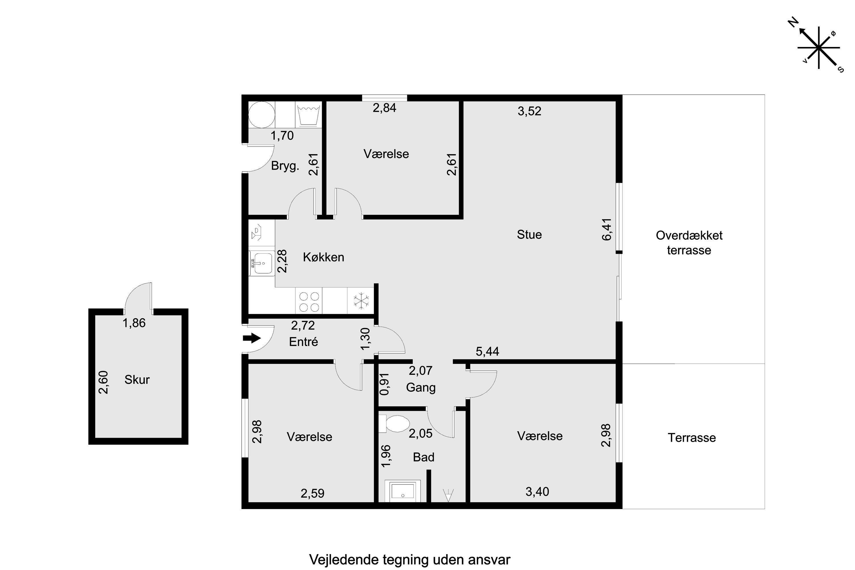 Plantegninger billede af Mølledalen 15A, 8530 Hjortshøj