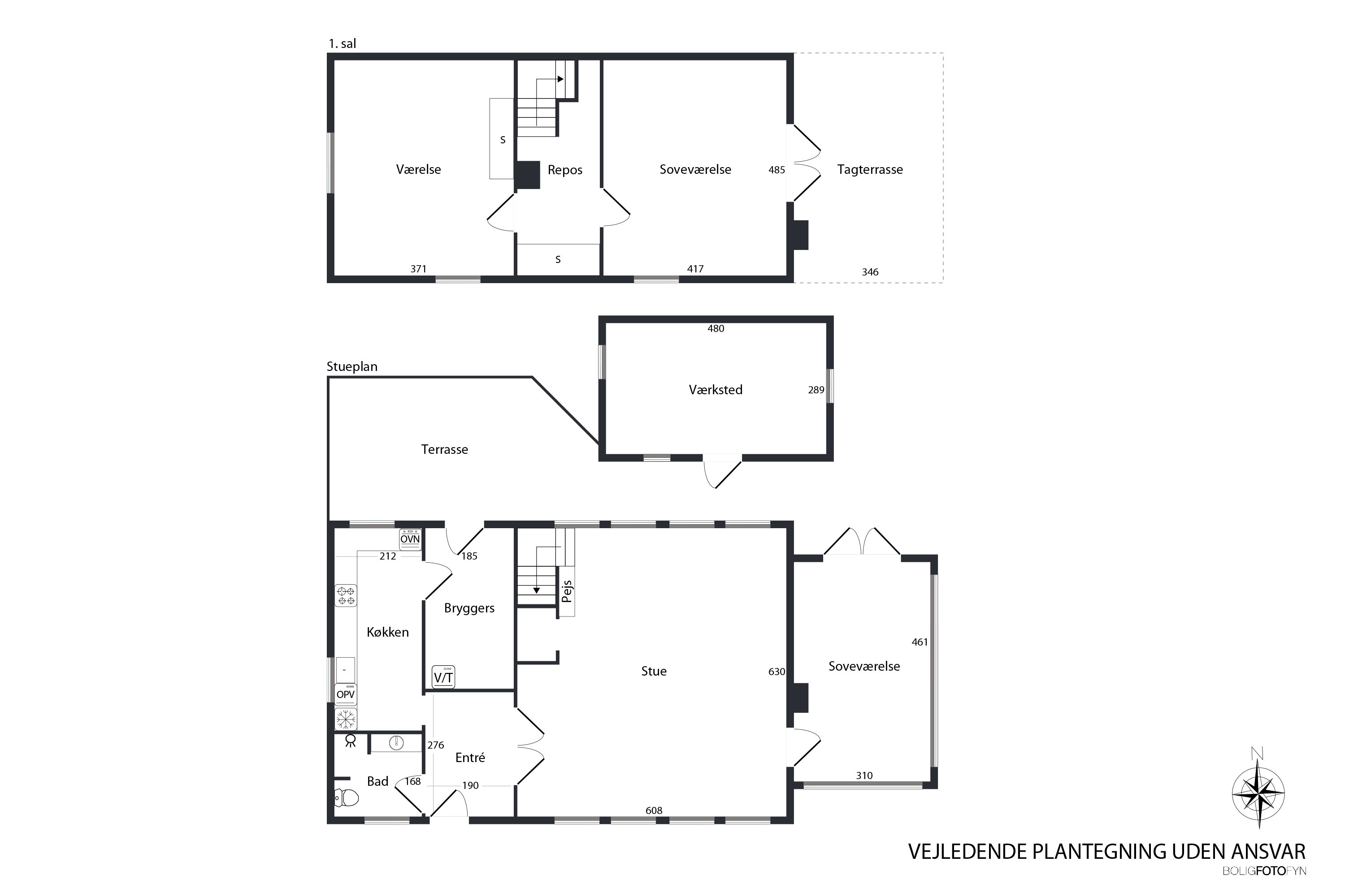 Plantegninger billede af Nørregade 16, 5330 Munkebo