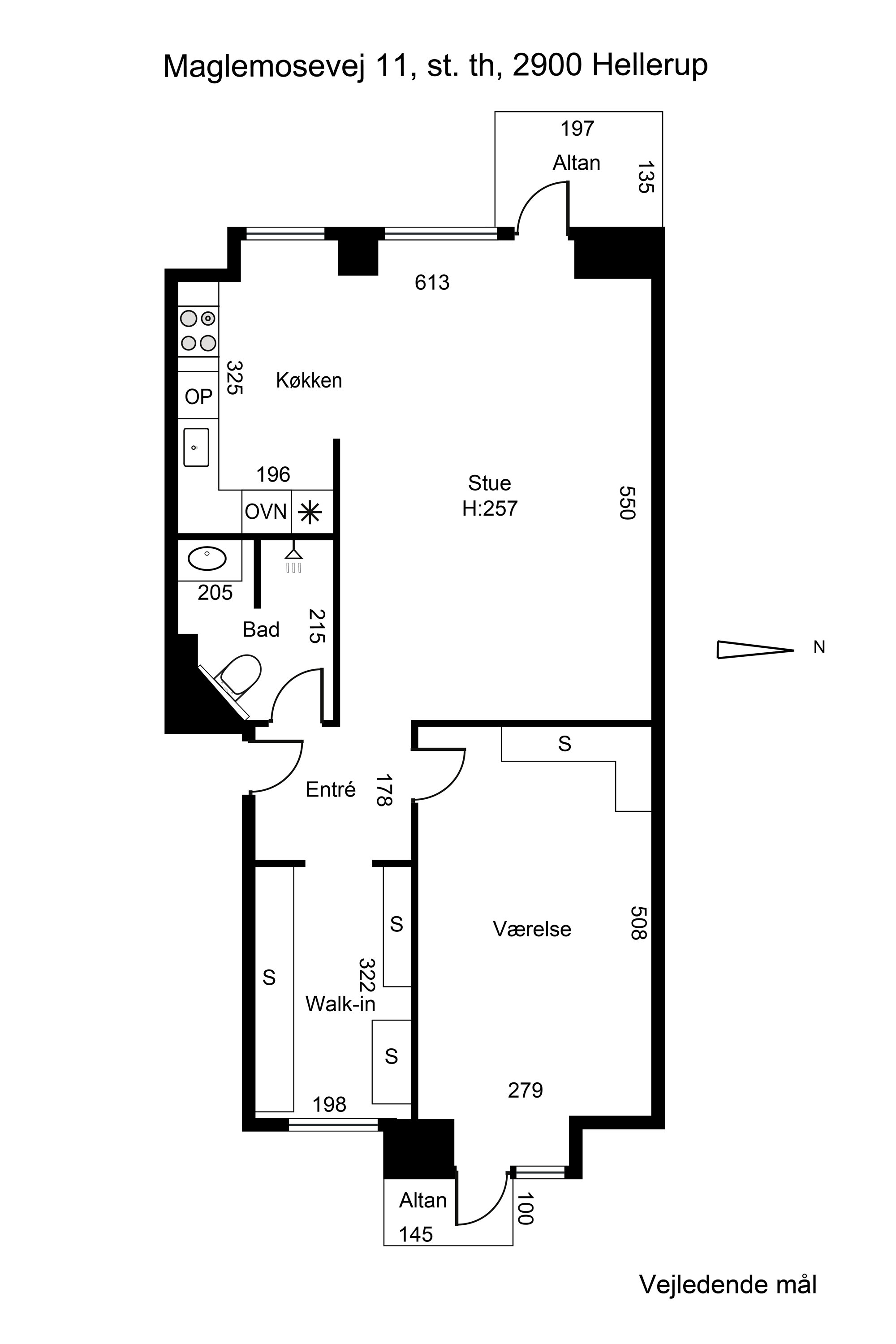 Plantegninger billede af Maglemosevej 11, st.. th., 2900 Hellerup
