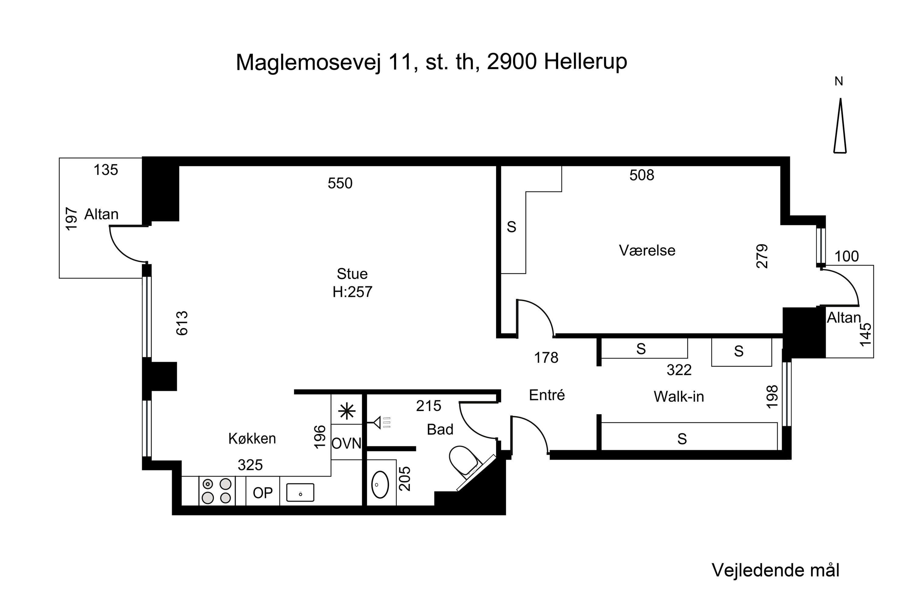 Plantegninger billede af Maglemosevej 11, st.. th., 2900 Hellerup