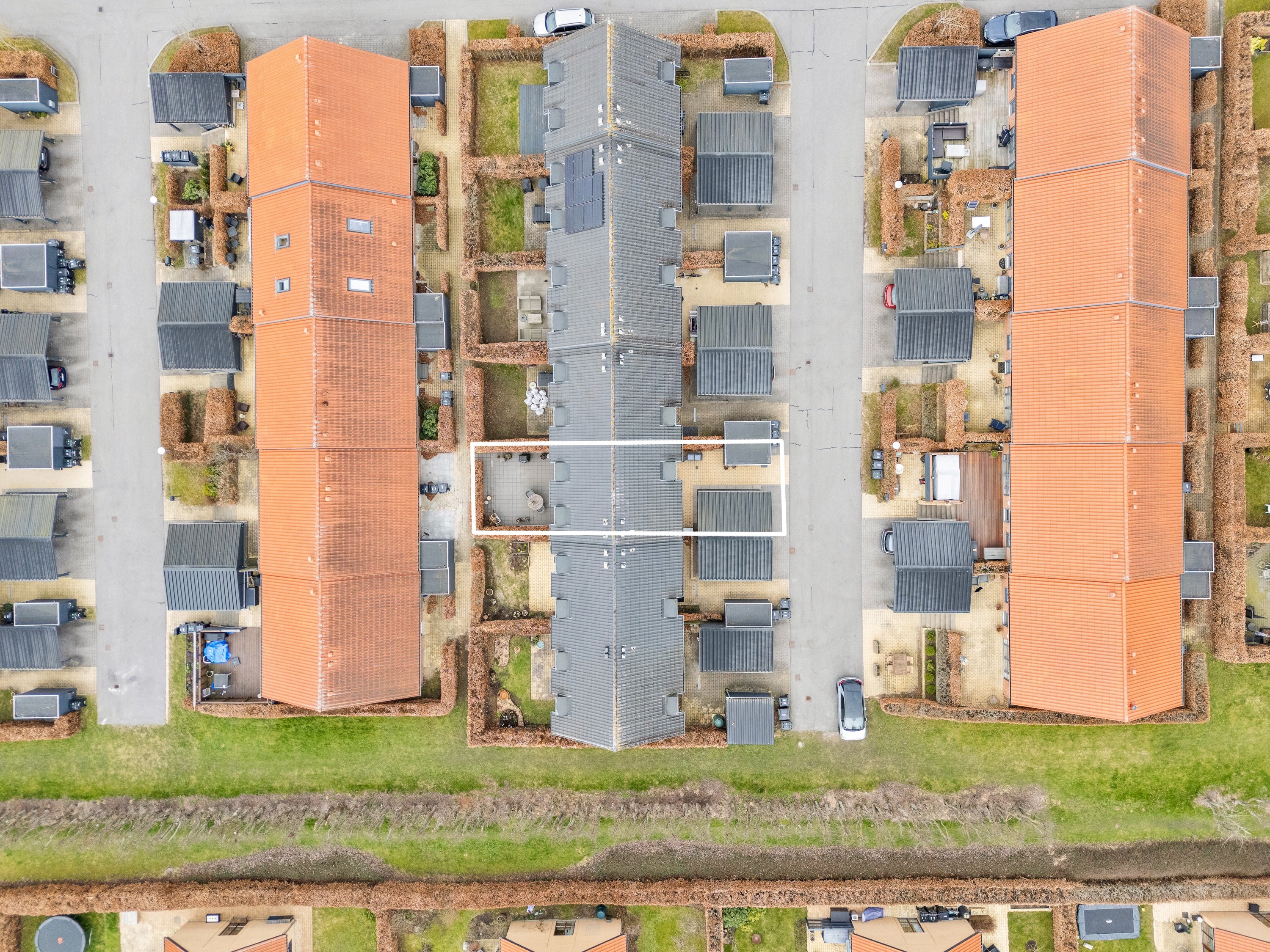 Fremhævet luftfoto billede i fuldskærmstilstand. Billede af Ellebæk Parkvej 62, 8520 Lystrup