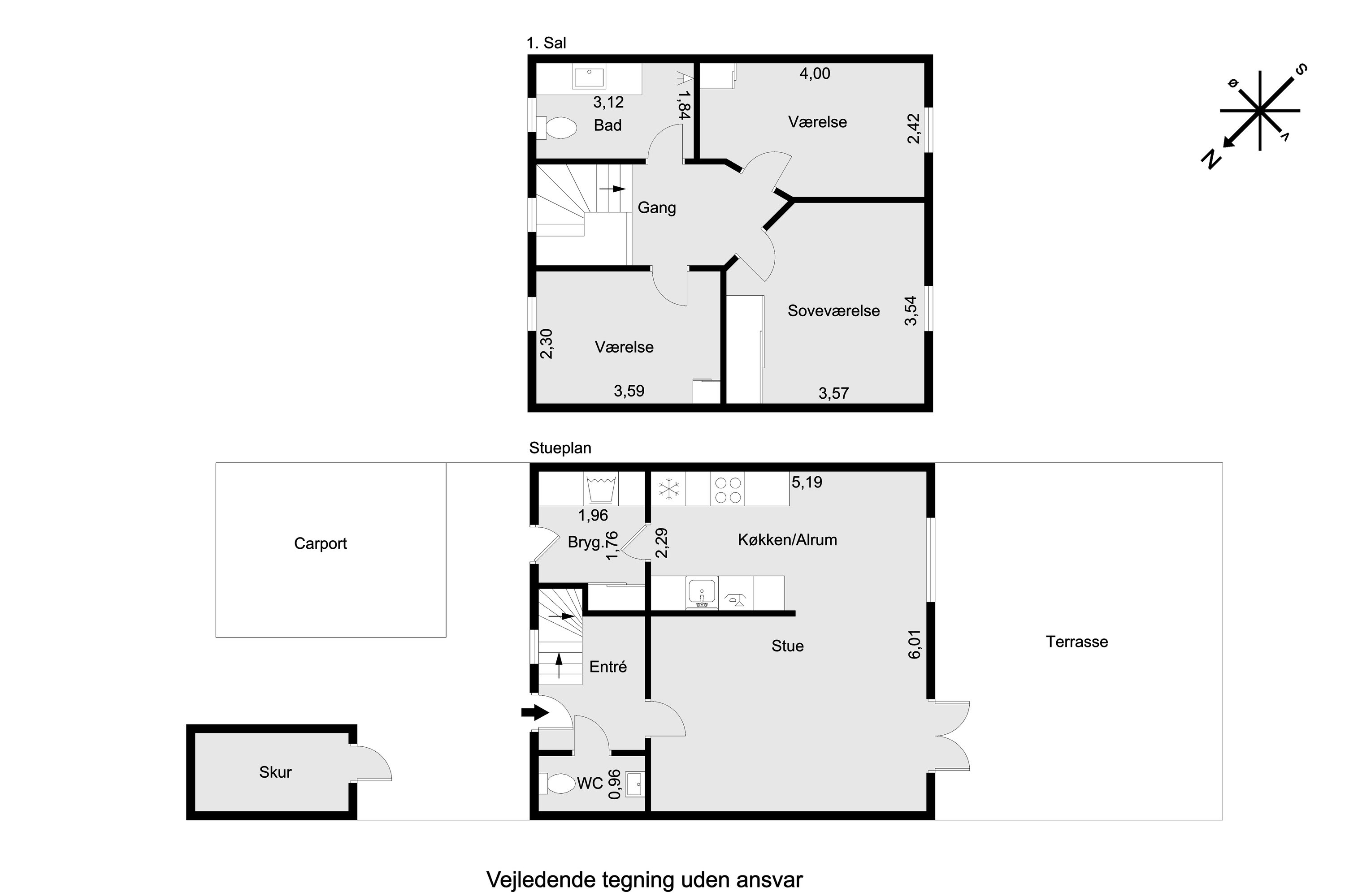 Plantegninger billede af Ellebæk Parkvej 62, 8520 Lystrup