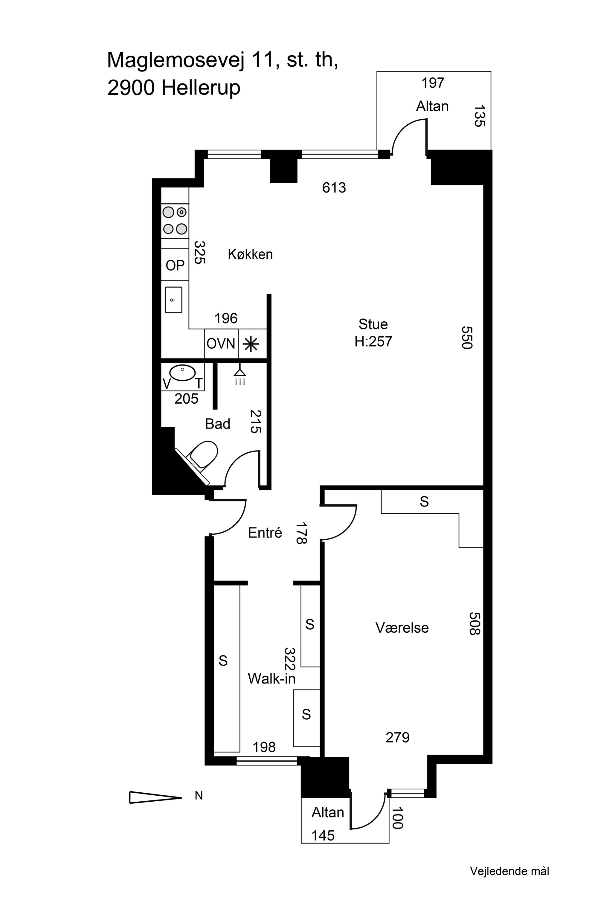 Plantegninger billede af Maglemosevej 11, st.. th., 2900 Hellerup