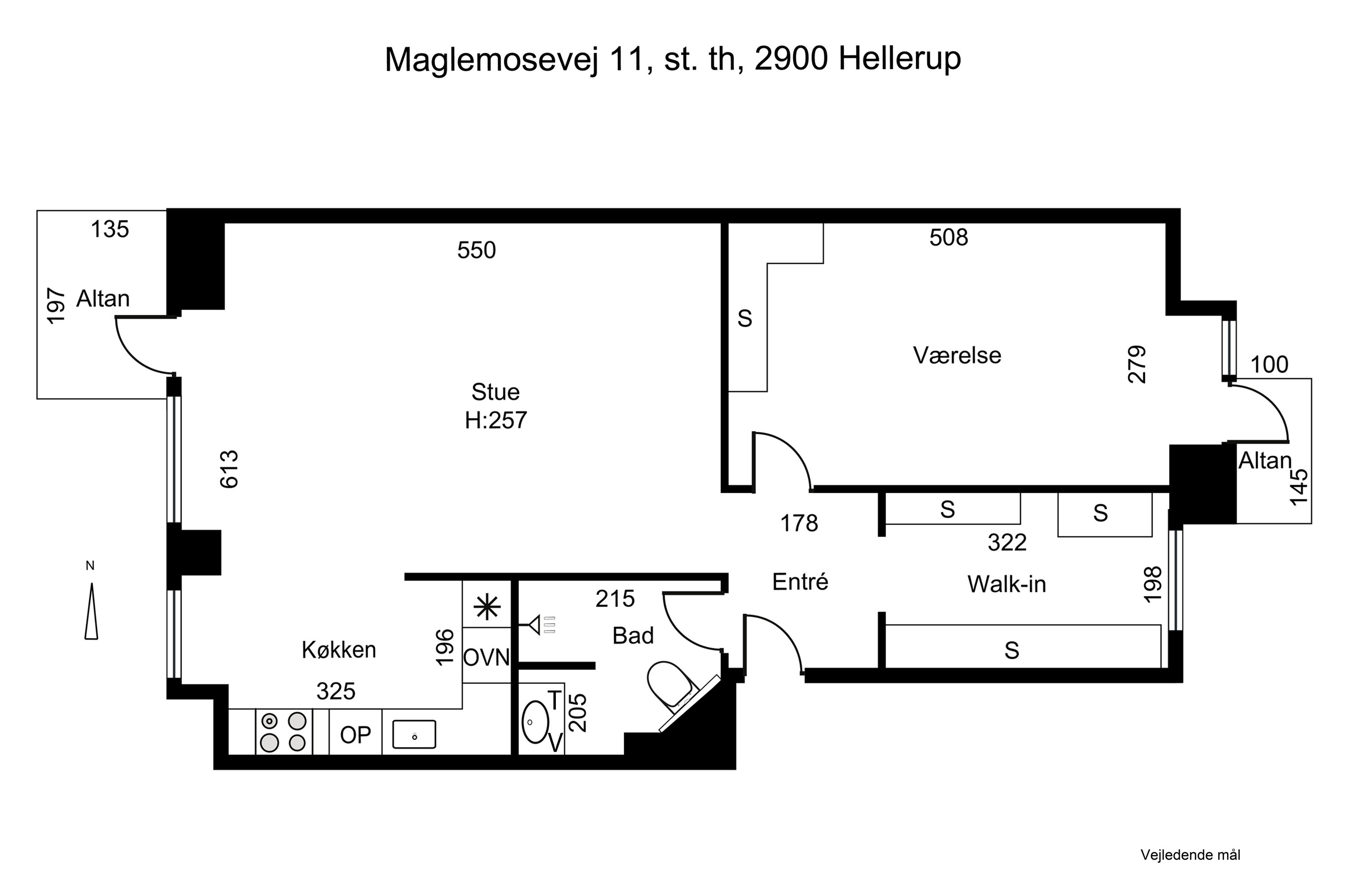 Plantegninger billede af Maglemosevej 11, st.. th., 2900 Hellerup