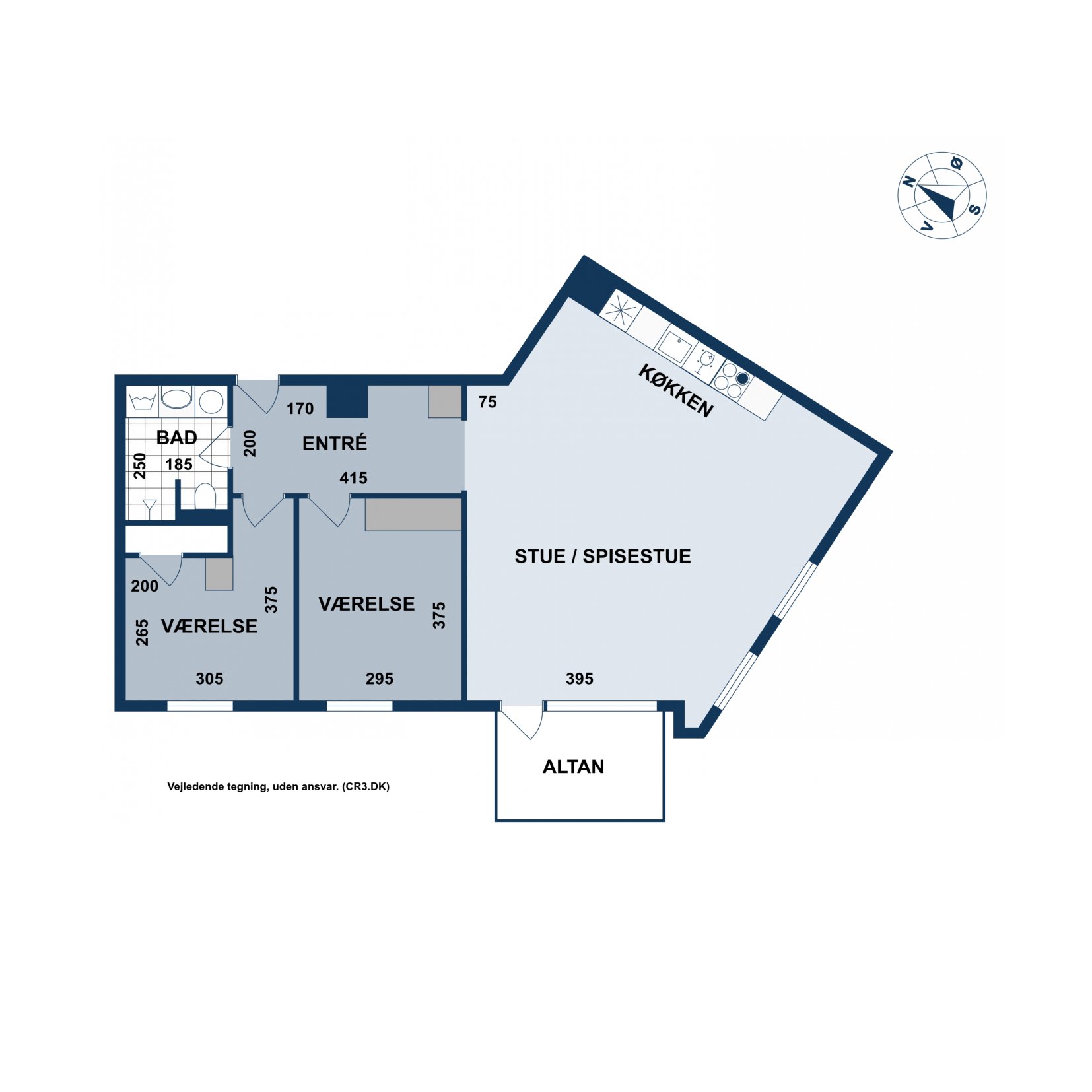 Plantegninger billede af Kløverbladsgade 75, 1. th., 2500 Valby
