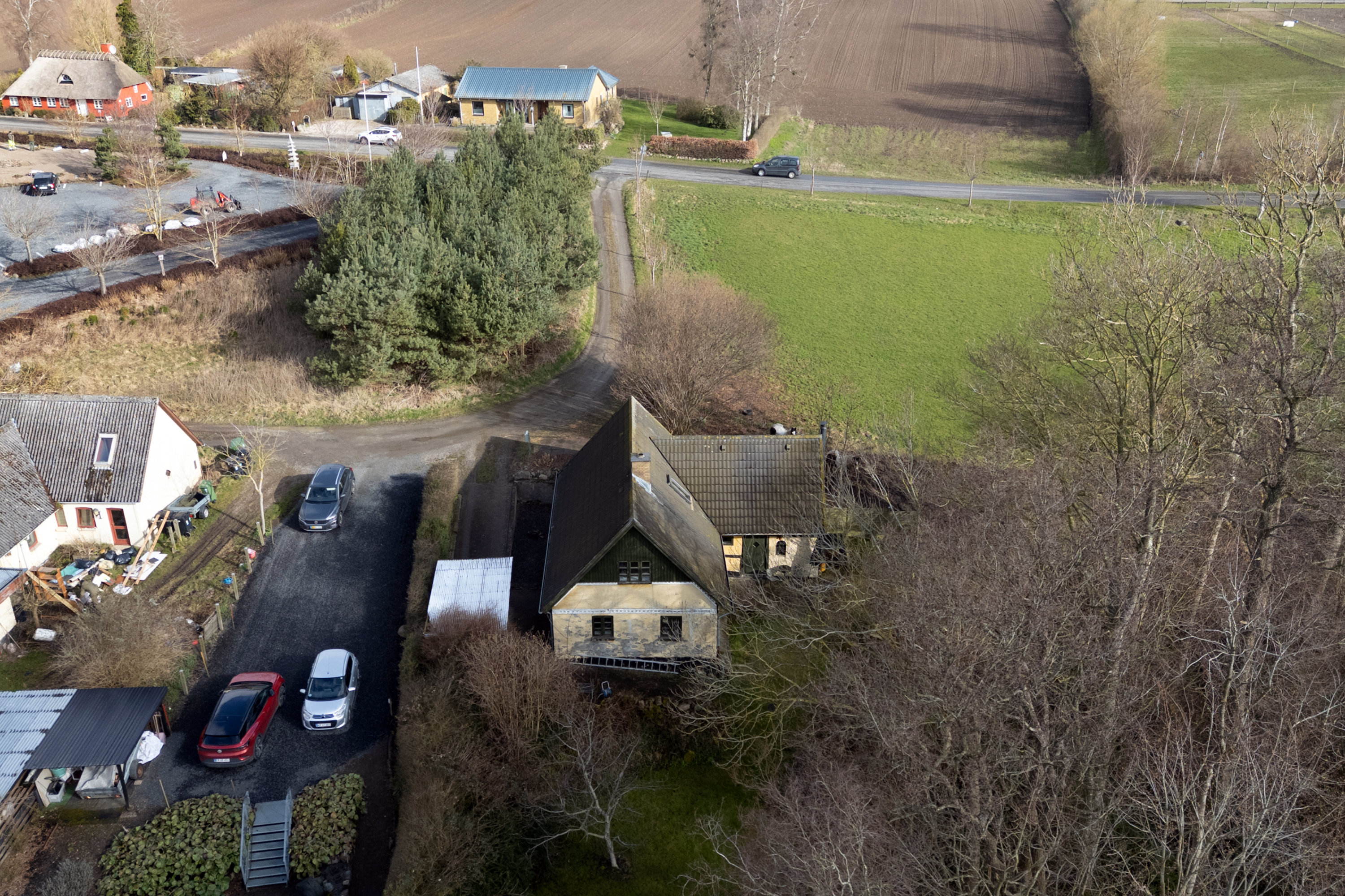 Fremhævet luftfoto billede i fuldskærmstilstand. Billede af Vøjstrupvej 37, Nr Broby, 5672 Broby