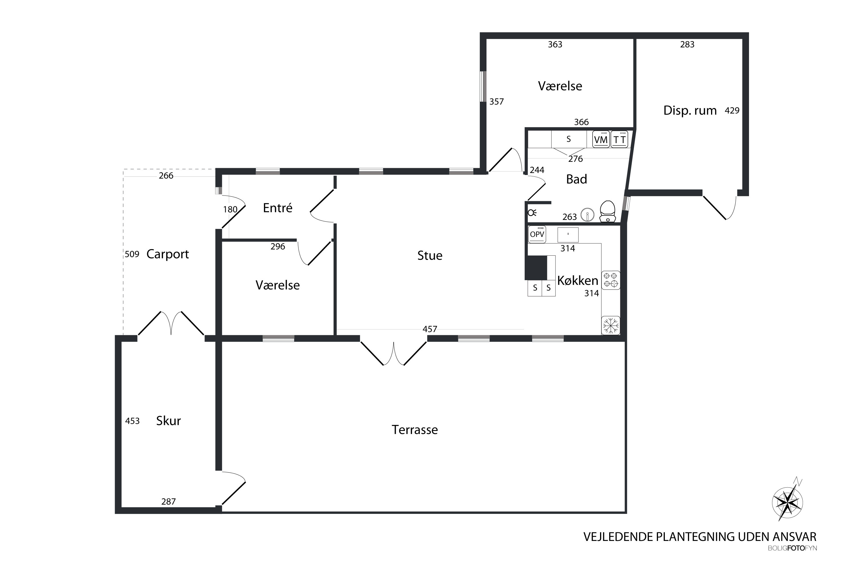 Plantegninger billede af Ølstedvej 22, Sdr Broby, 5672 Broby