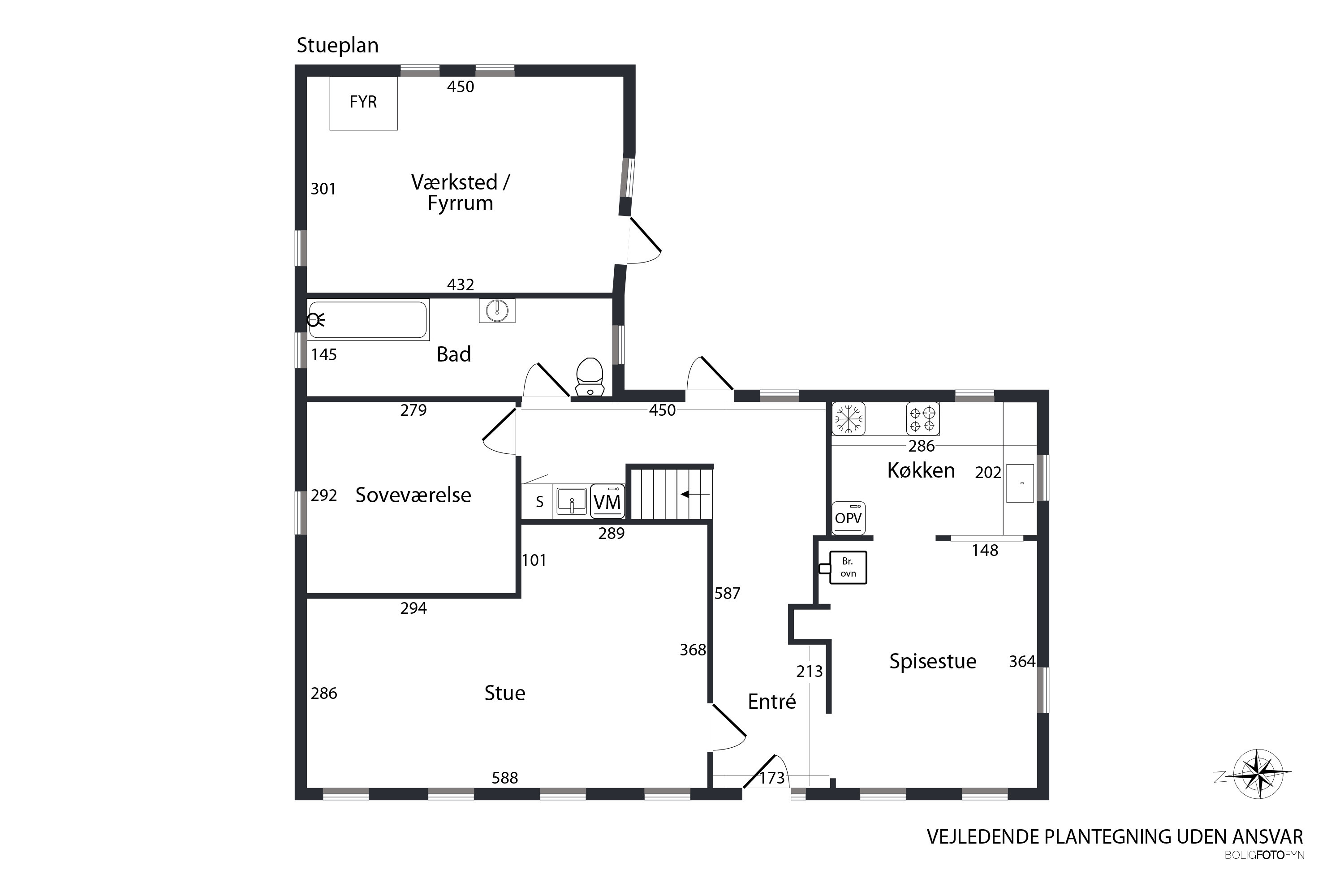 Plantegninger billede af Vøjstrupvej 37, Nr Broby, 5672 Broby