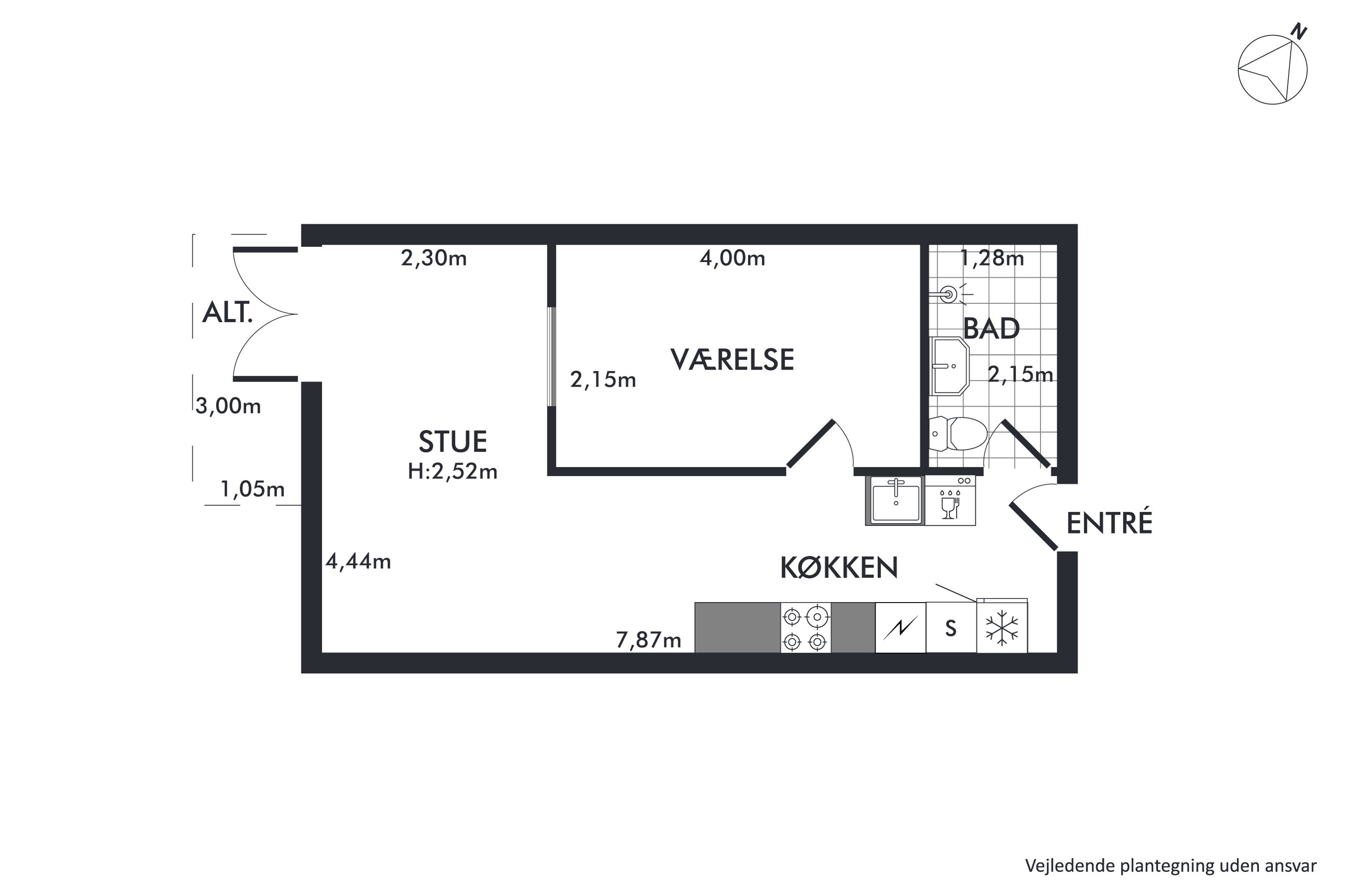 Plantegninger billede af Gunløgsgade 22, 3. 4., 2300 København S