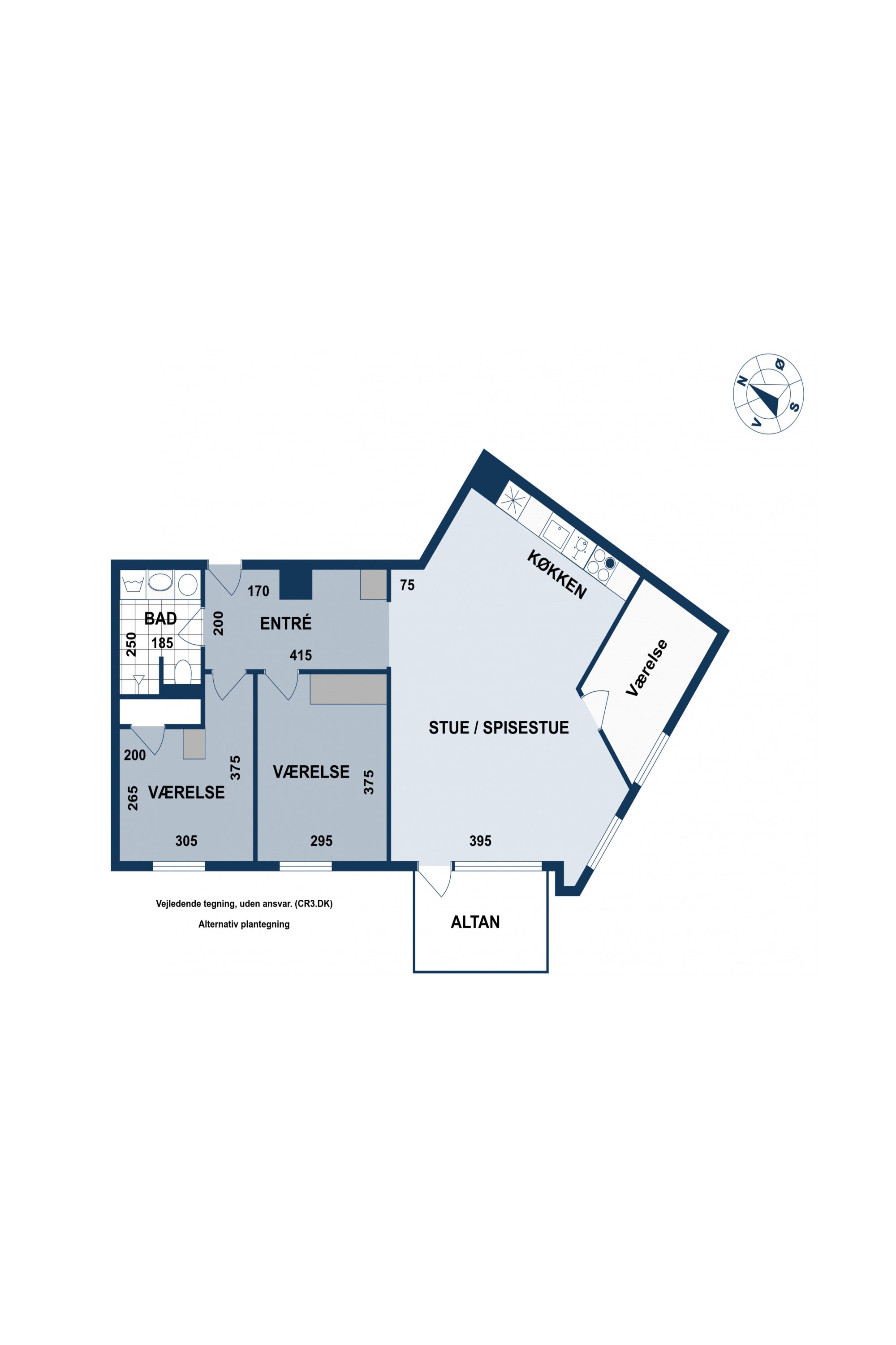 Plantegninger billede af Kløverbladsgade 75, 1. th., 2500 Valby