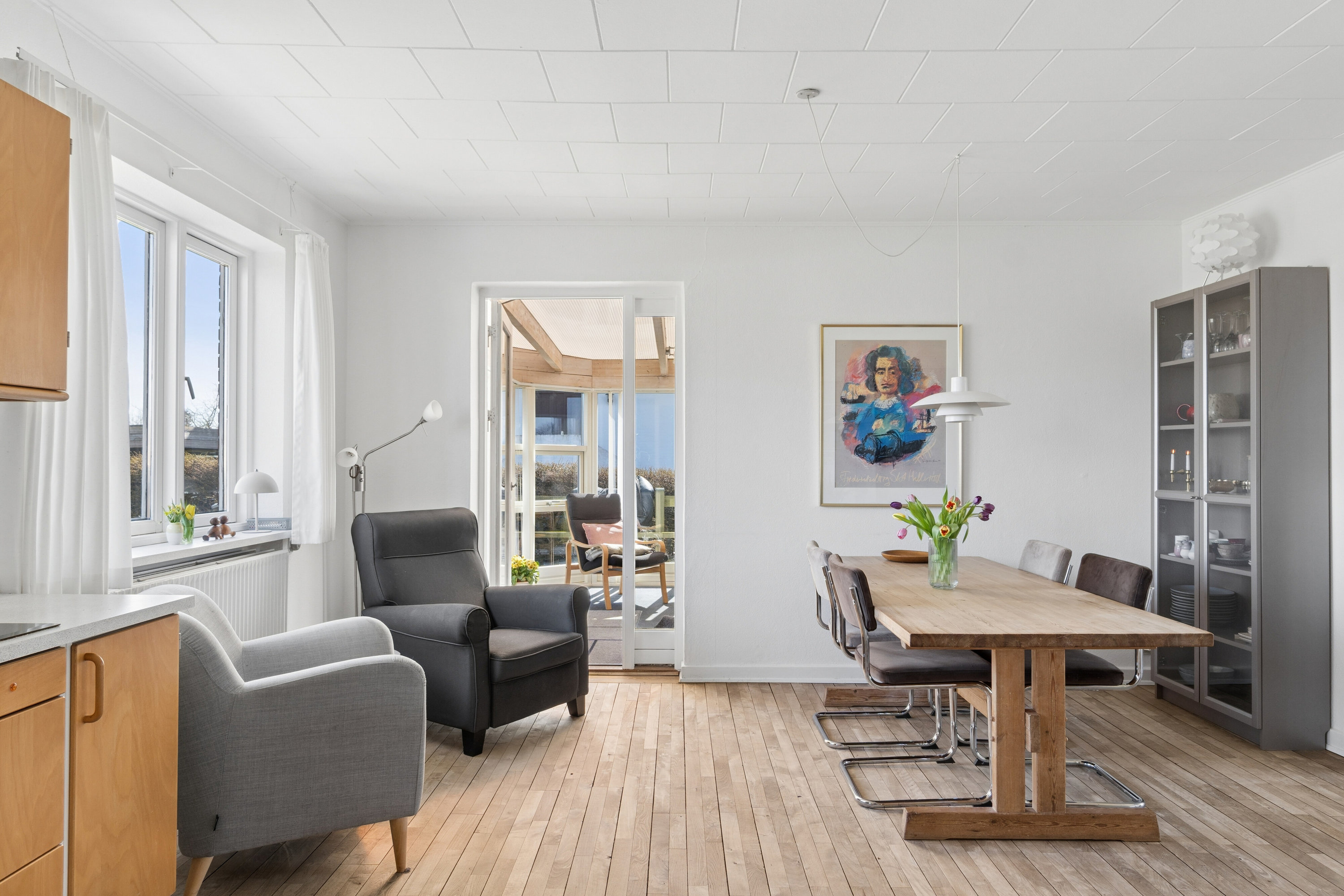 Fremhævet stue billede i fuldskærmstilstand. Billede af Præstevænget 10, 6040 Egtved