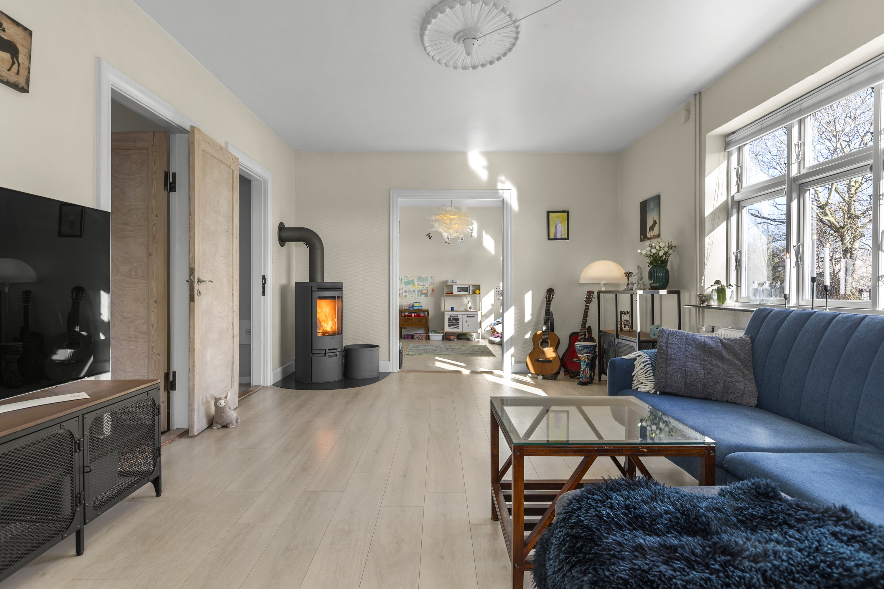 Fremhævet stue billede i fuldskærmstilstand. Billede af Benløse Skel 4L, Benløse, 4100 Ringsted