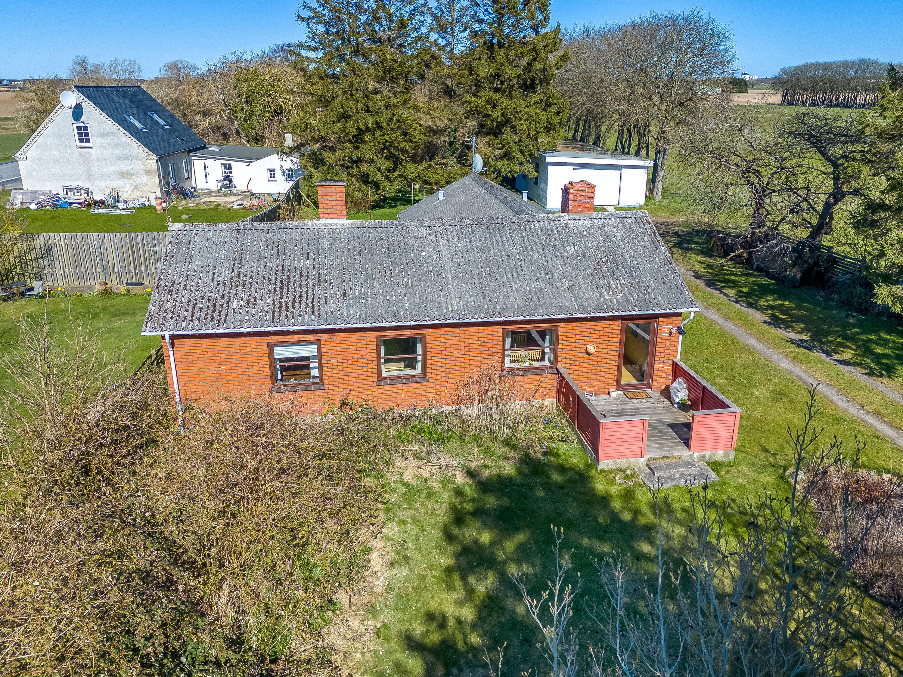 Miniaturebillede 1: luftfoto. Billede af Bymarken 14, Nagelsti, 4891 Toreby L