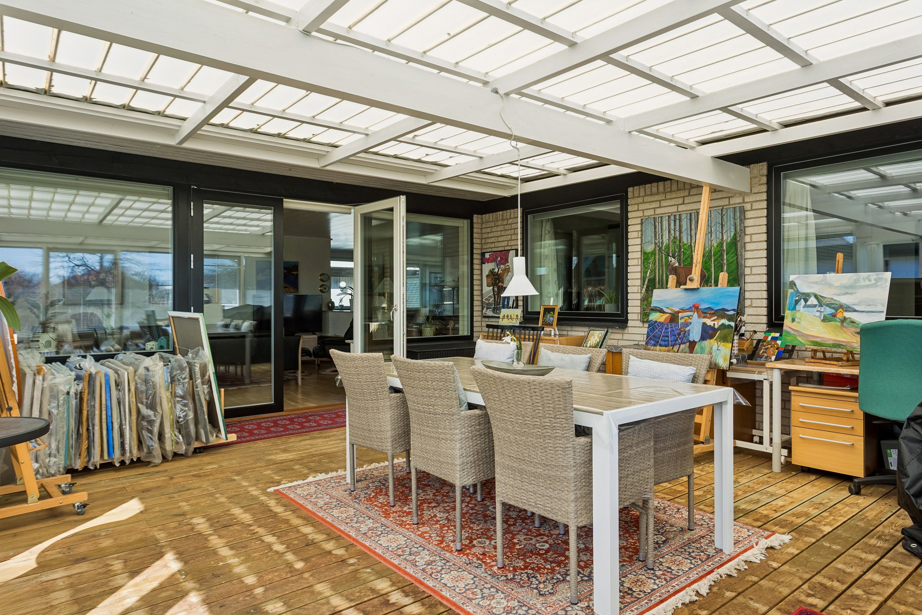 Fremhævet udestue billede i fuldskærmstilstand. Billede af Hirsevænget 10, 7500 Holstebro