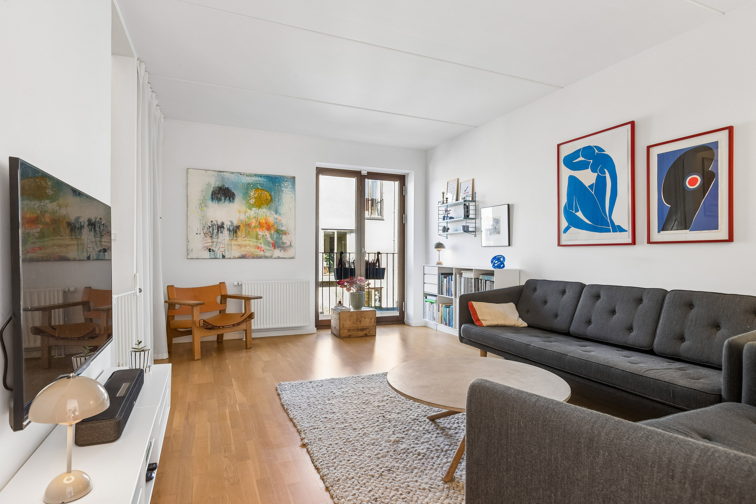 Fremhævet stue billede i fuldskærmstilstand. Billede af Tom Kristensens Vej 85, 2300 København S