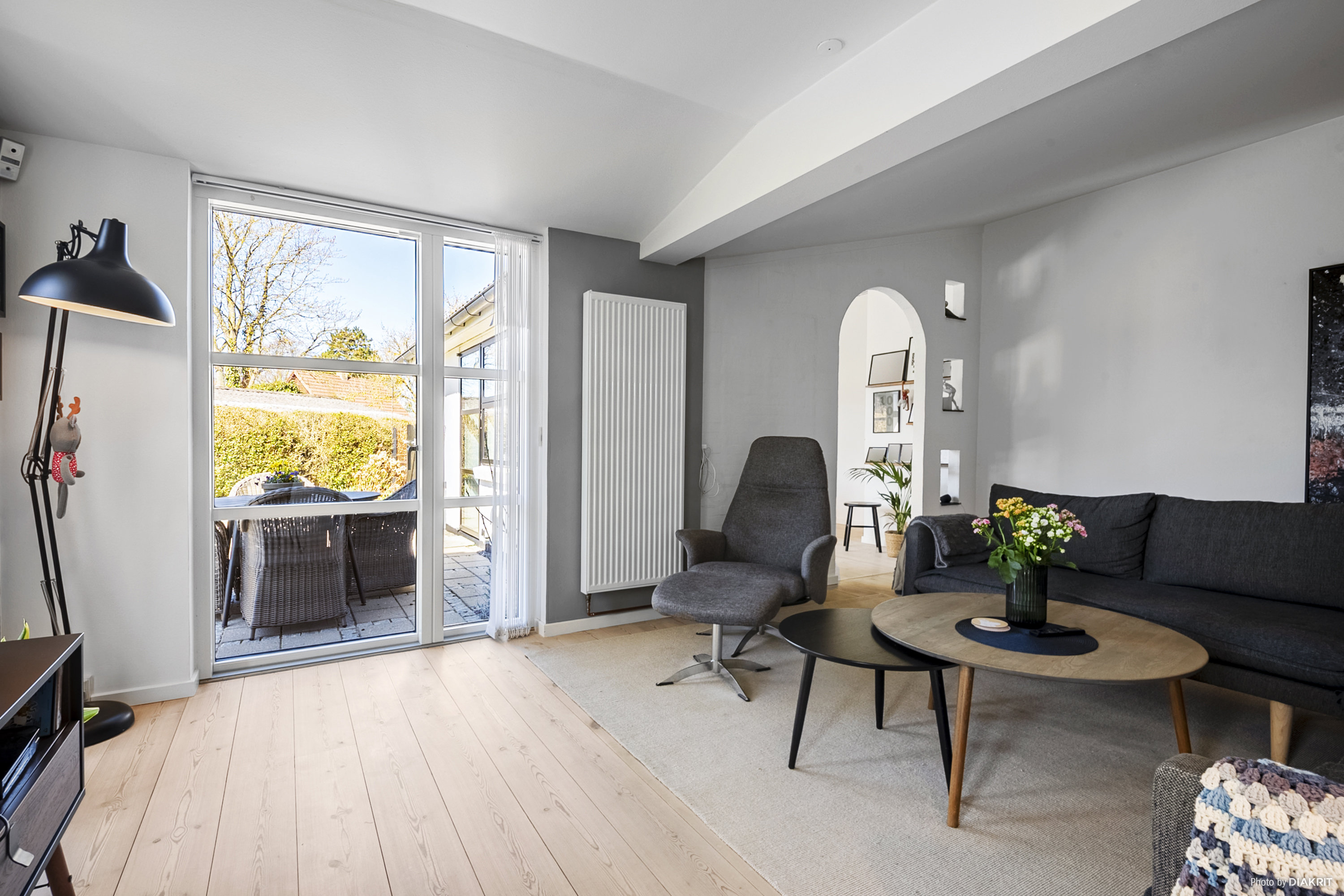 Fremhævet stue billede i fuldskærmstilstand. Billede af Møllebakken 6, 4681 Herfølge